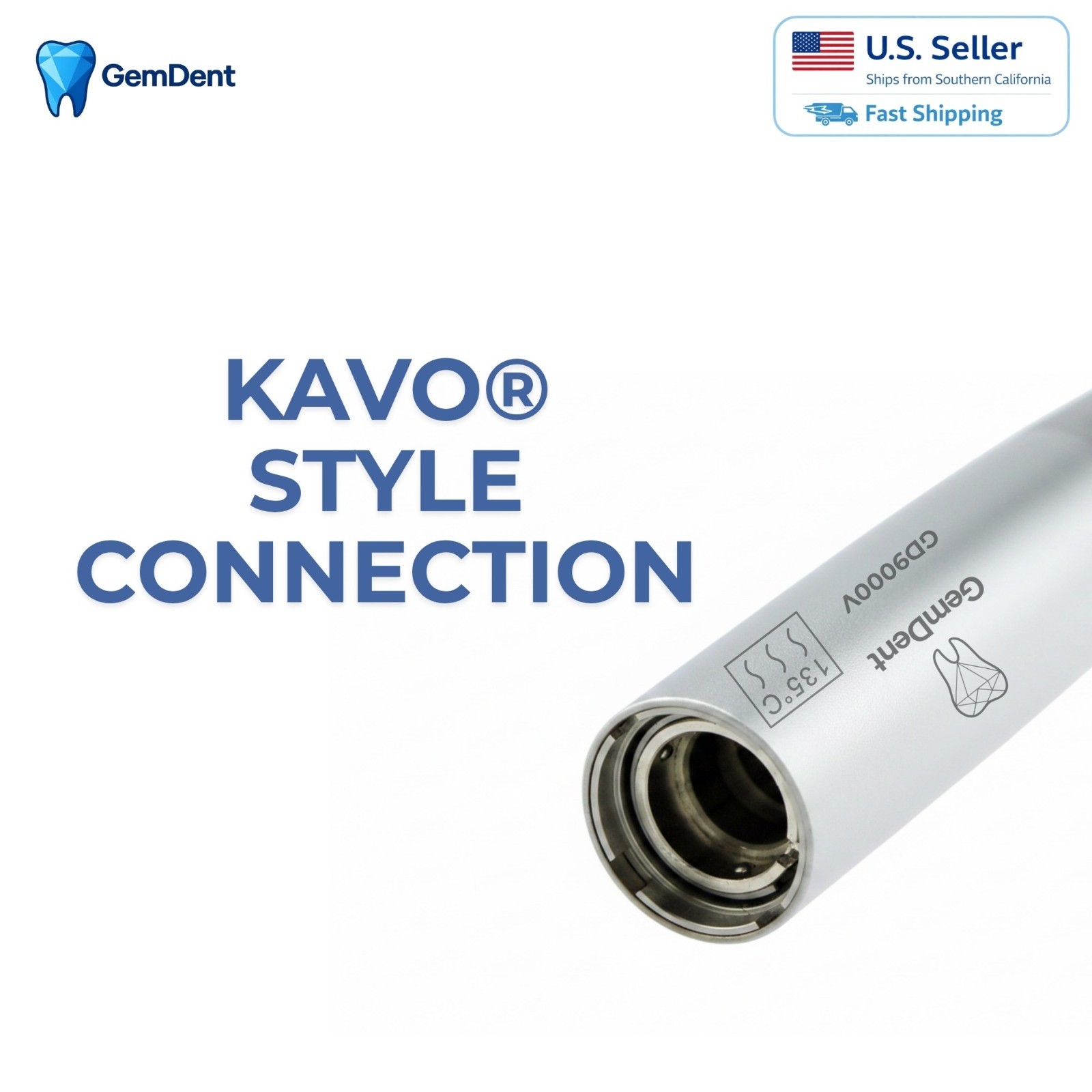 GemDent Premium Dental High Speed LED Handpiece KaVo Compatible Coupler Ceramic