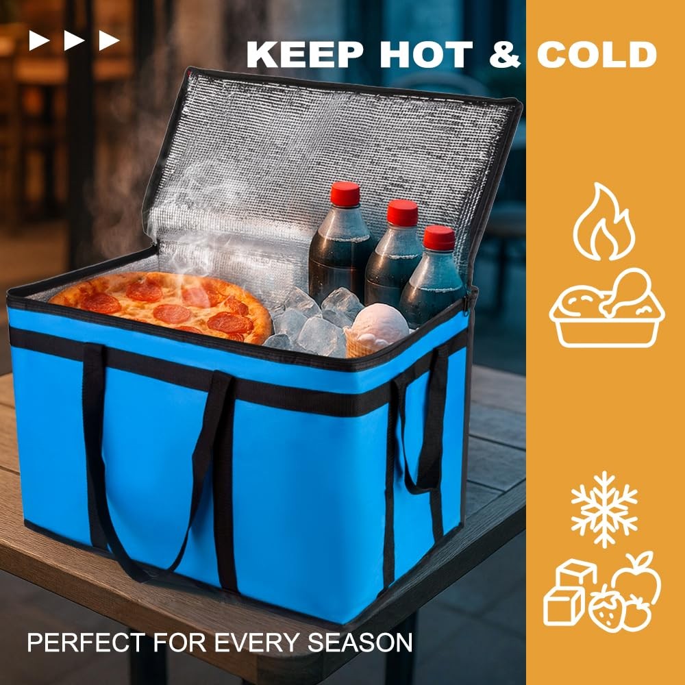 XXXL Insulated Food Delivery Bag Reusable Thermal Cooler Grocery Catering