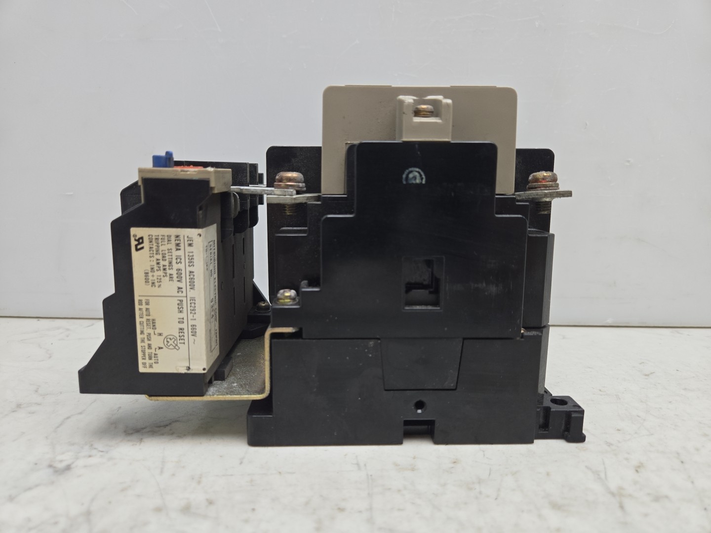 Mitsubishi S-K95 Magnetic Contactor 3 Pole w/ TH-K60TAKP Overload Relay Damage