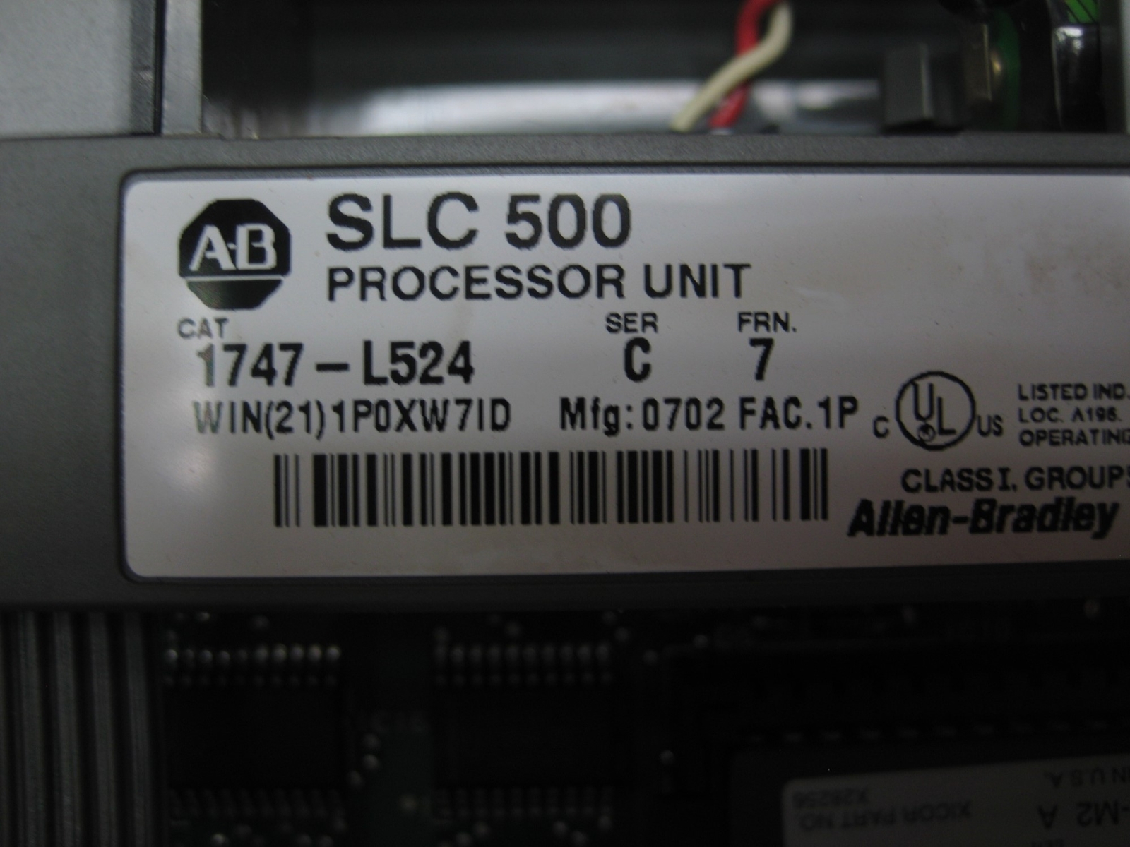 ALLEN BRADLEY 1747-L524 SER.C PROCESSOR UNIT UNMP