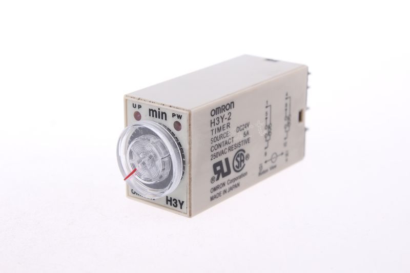 DC 24V 30Min 0-30 Minute Delay Timer Time Relay H3Y-2 + 8 Pin DIN Rail Socket