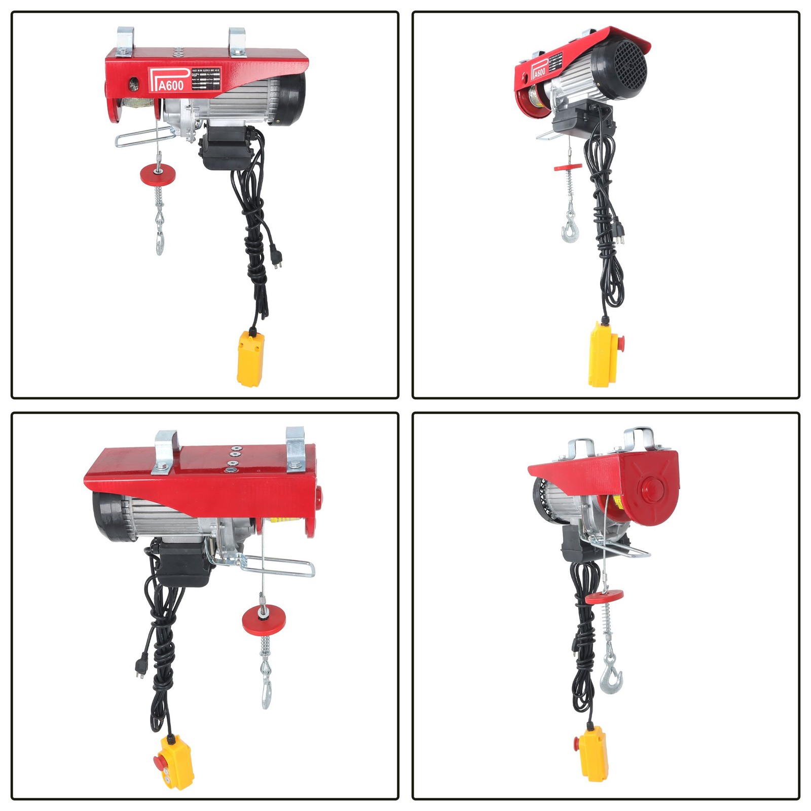 1320lbs Mini Electric Hoist 14ft Wired Remote Control 1150W 20-40ft Height 110V