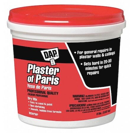 Dap 10310 Plaster Of Paris, 8 Lb, Bag, White, Plaster Of Paris