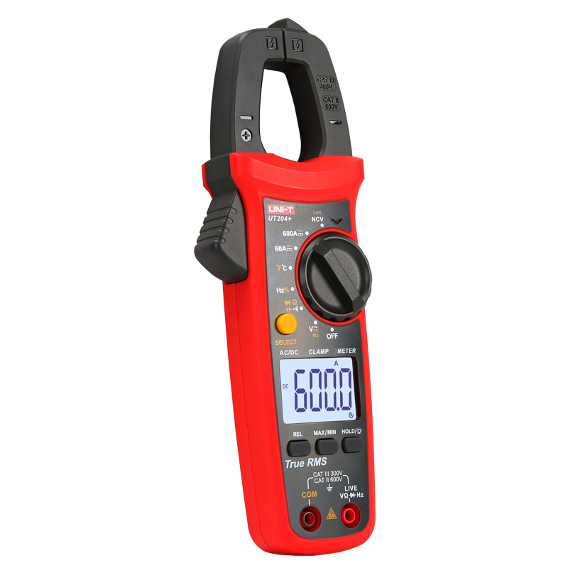 UNI-T TRMS Digital Clamp Meter AC DC NCV Multimeter Cap Live Wire Tester UT204+