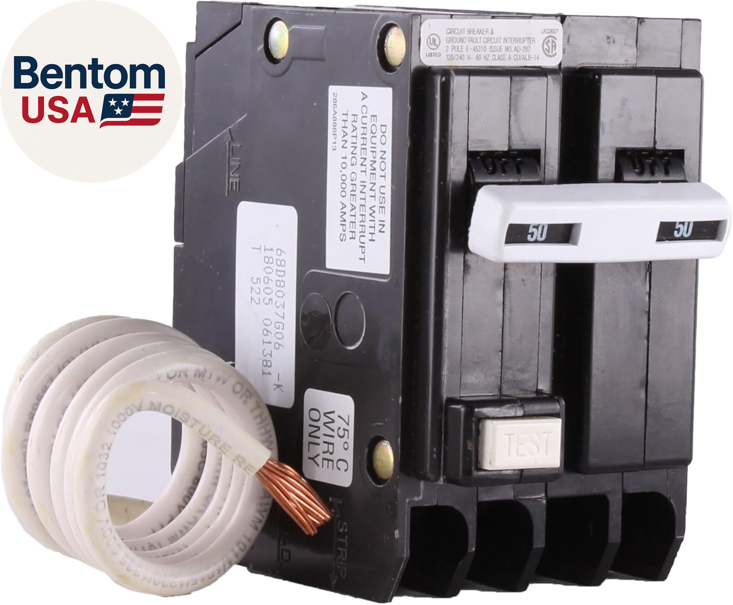 Q-Line® THQL2150GFT 50A 240-Volts Double Pole Circuit Breaker • 50 Amp Double Po