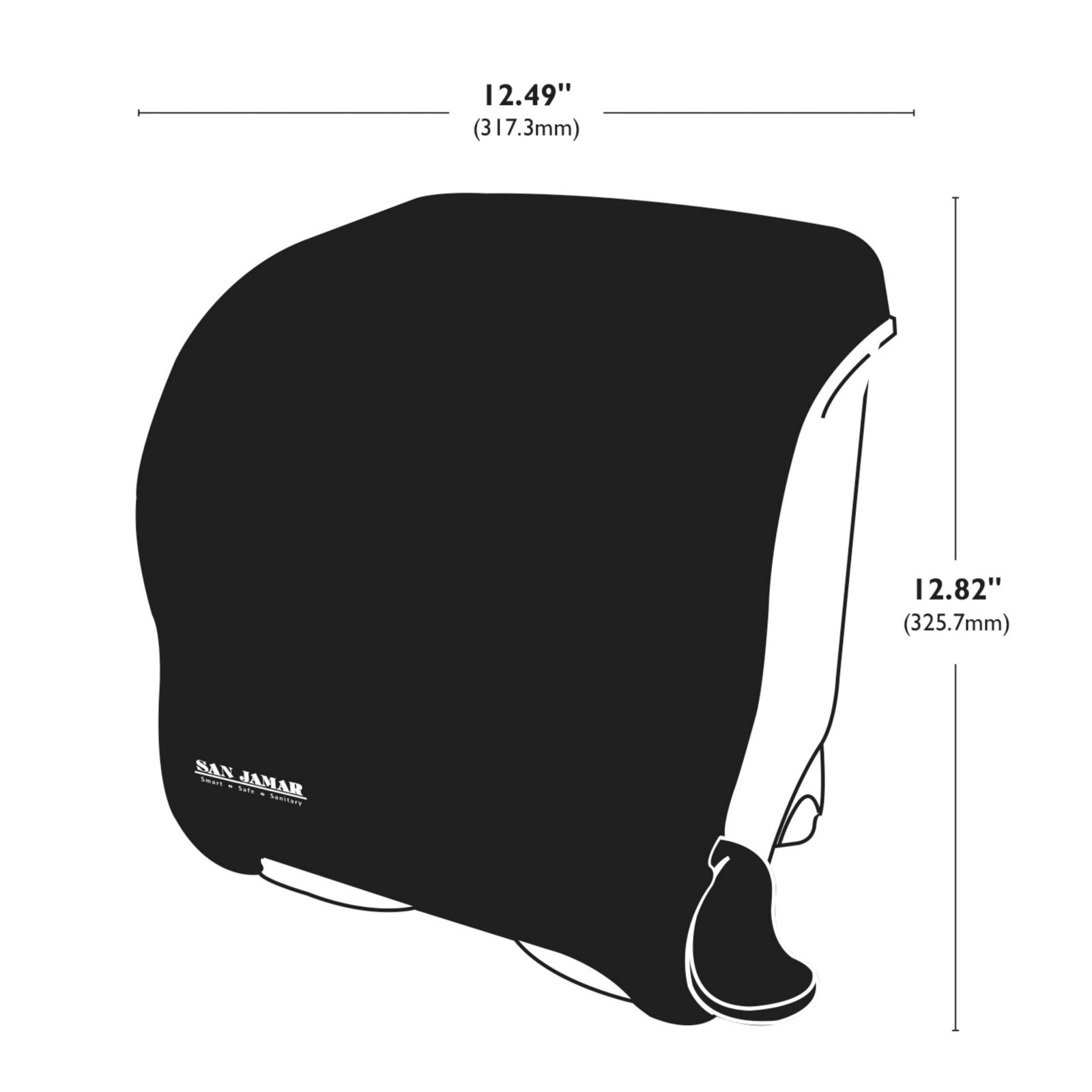 Wall-Mounted Paper Towel Dispenser – Universal Fit for All Core Sizes, Black Pea