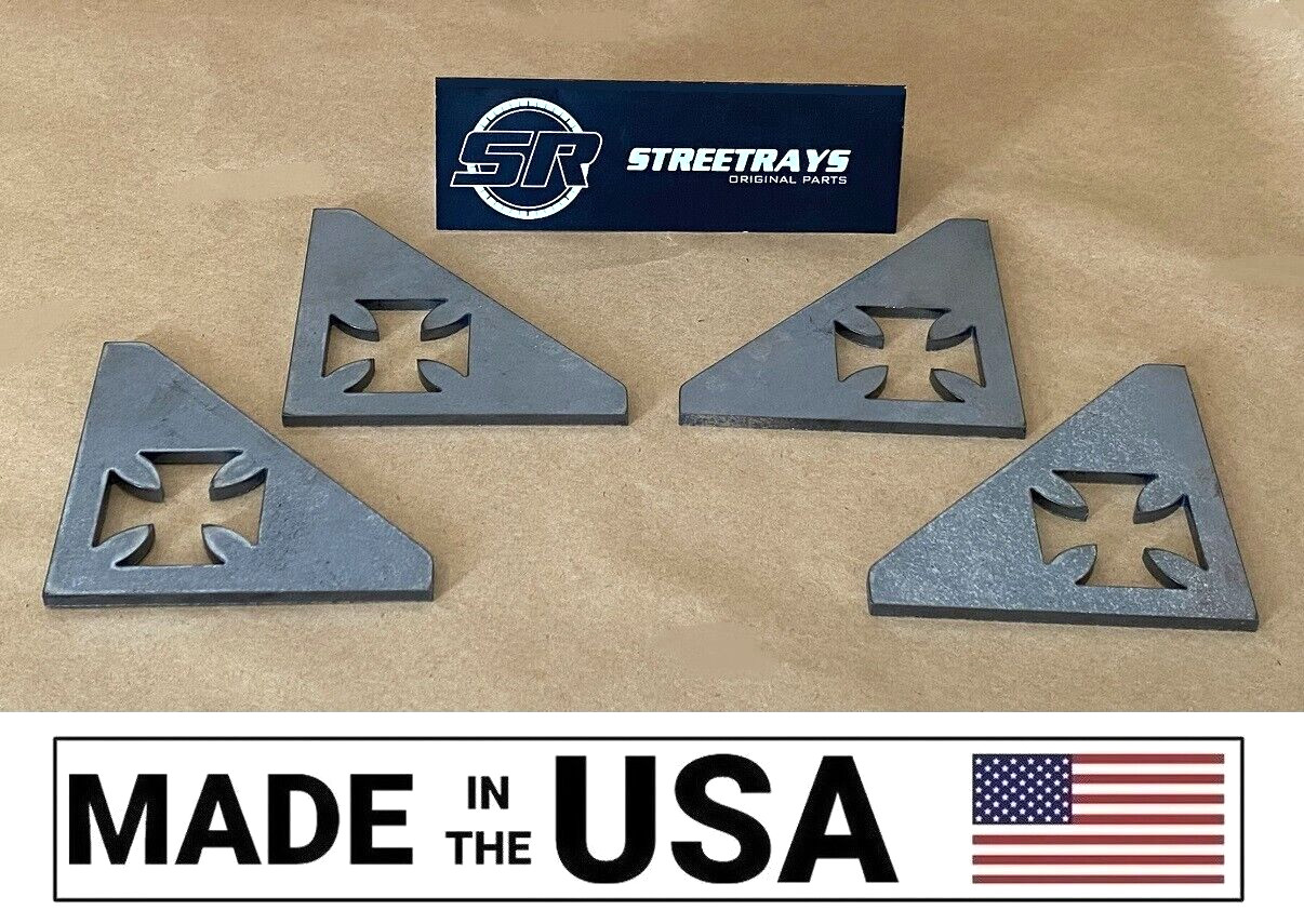 [SR] IRON CROSS Gusset 3/16″ Steel Weld-on 4″ Custom Chopper Off Road Truck Qty4