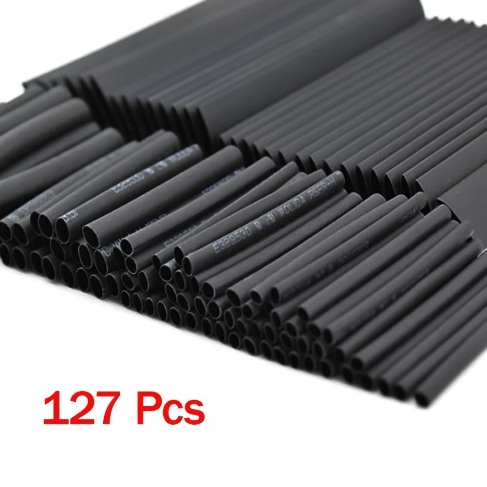 127 Piece Heat Shrink Tubing Kit Assorted Electrical Wire Cable Sleeves Wrap Set