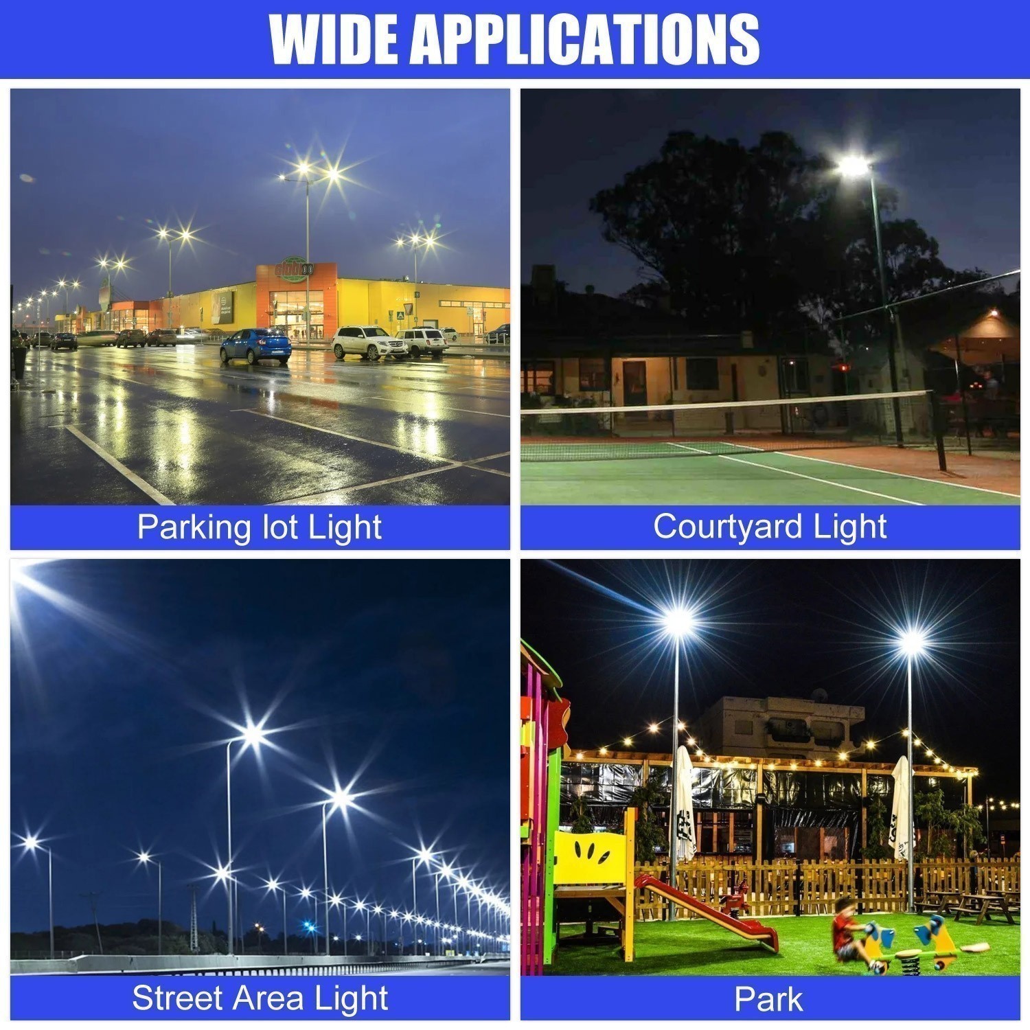 450W LED Shoebox Light Dusk To Dawn Commercial Street Parking Lot Light -67500LM