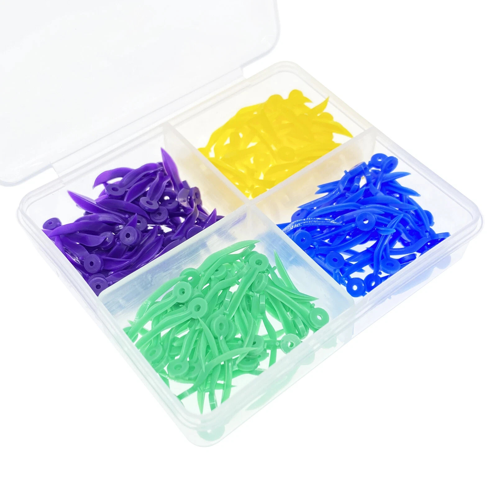 Pack of 200 Dental Tooth Gap Wedges with End Circular Holes Plastic Wedge 4 Size