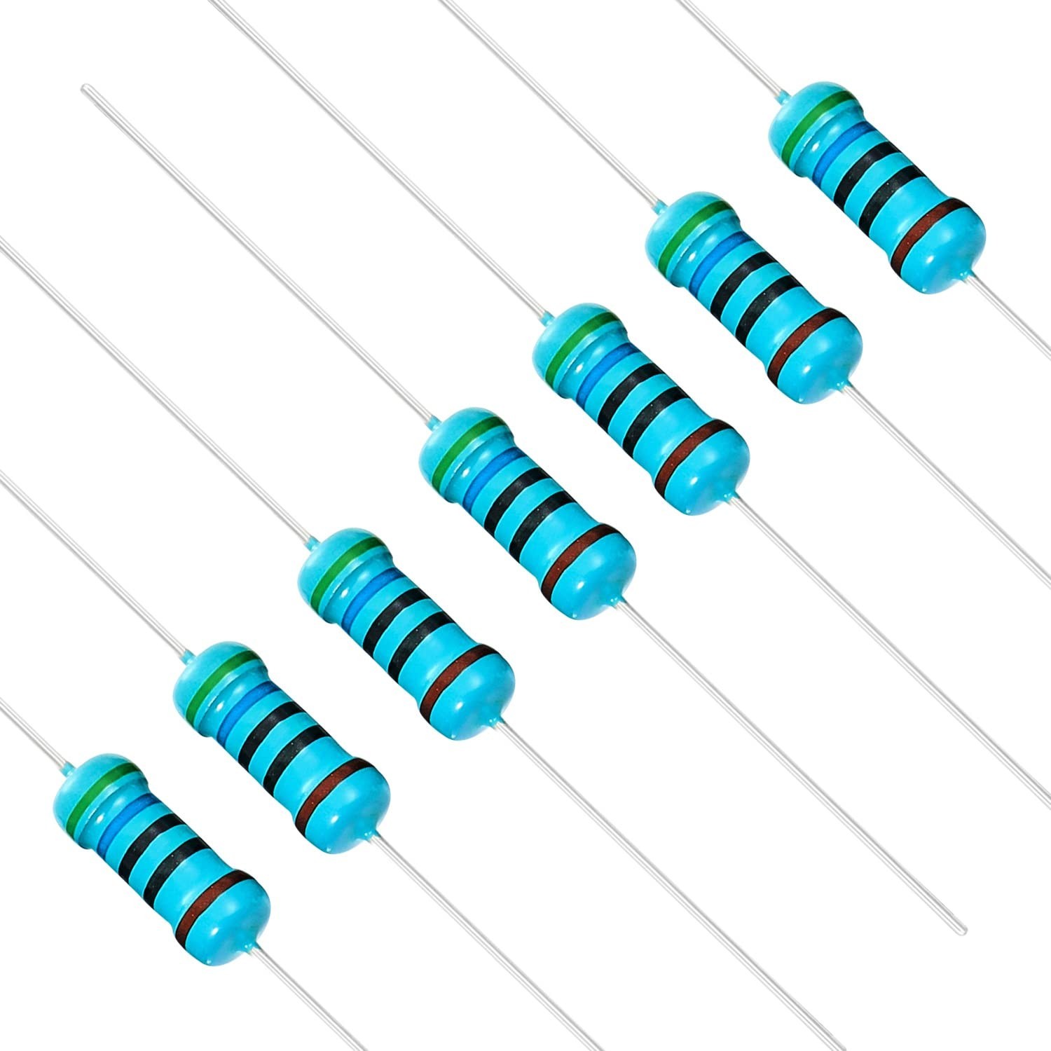 50pcs 1W 560 Ω ohm Metal Film Fixed Resistor 0.01 ±1% Tolerance 560R MF Throu…