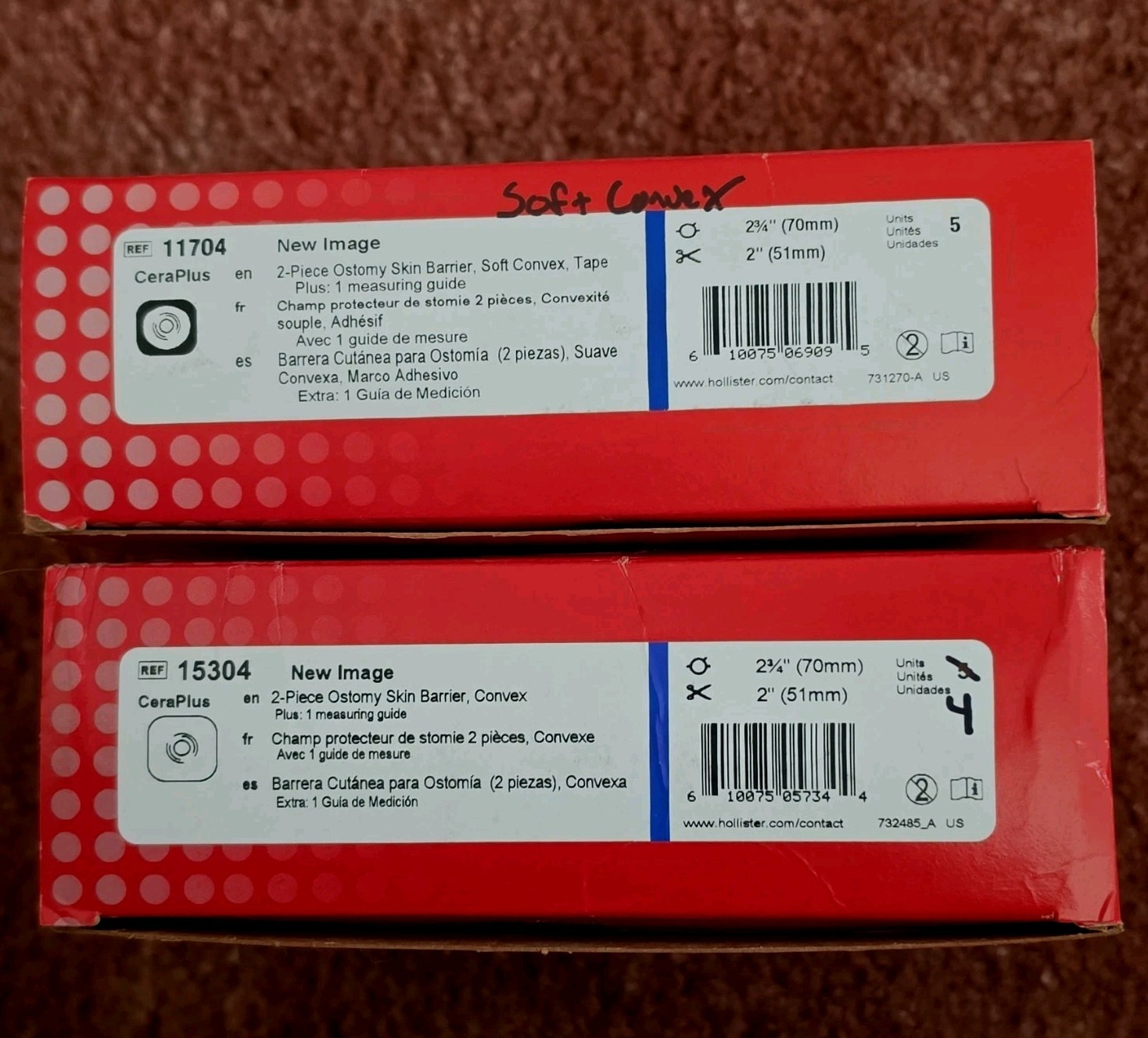 Hollister Ostomy Supplies 18374, 8958, 7299, 15304, 11704 and 18194