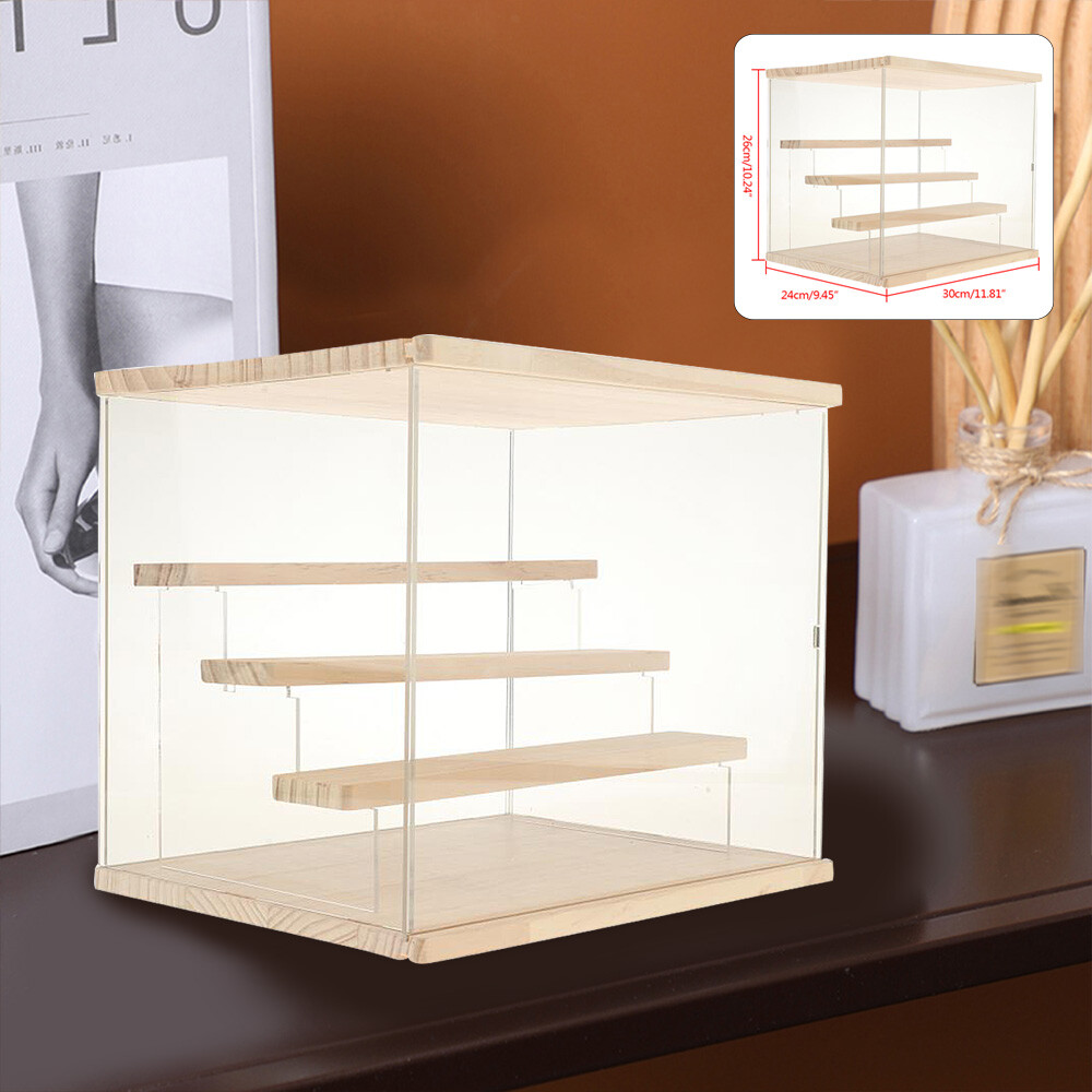 4-Tier Large Acrylic Display Case Dustproof Box for Collectibles Action Figures
