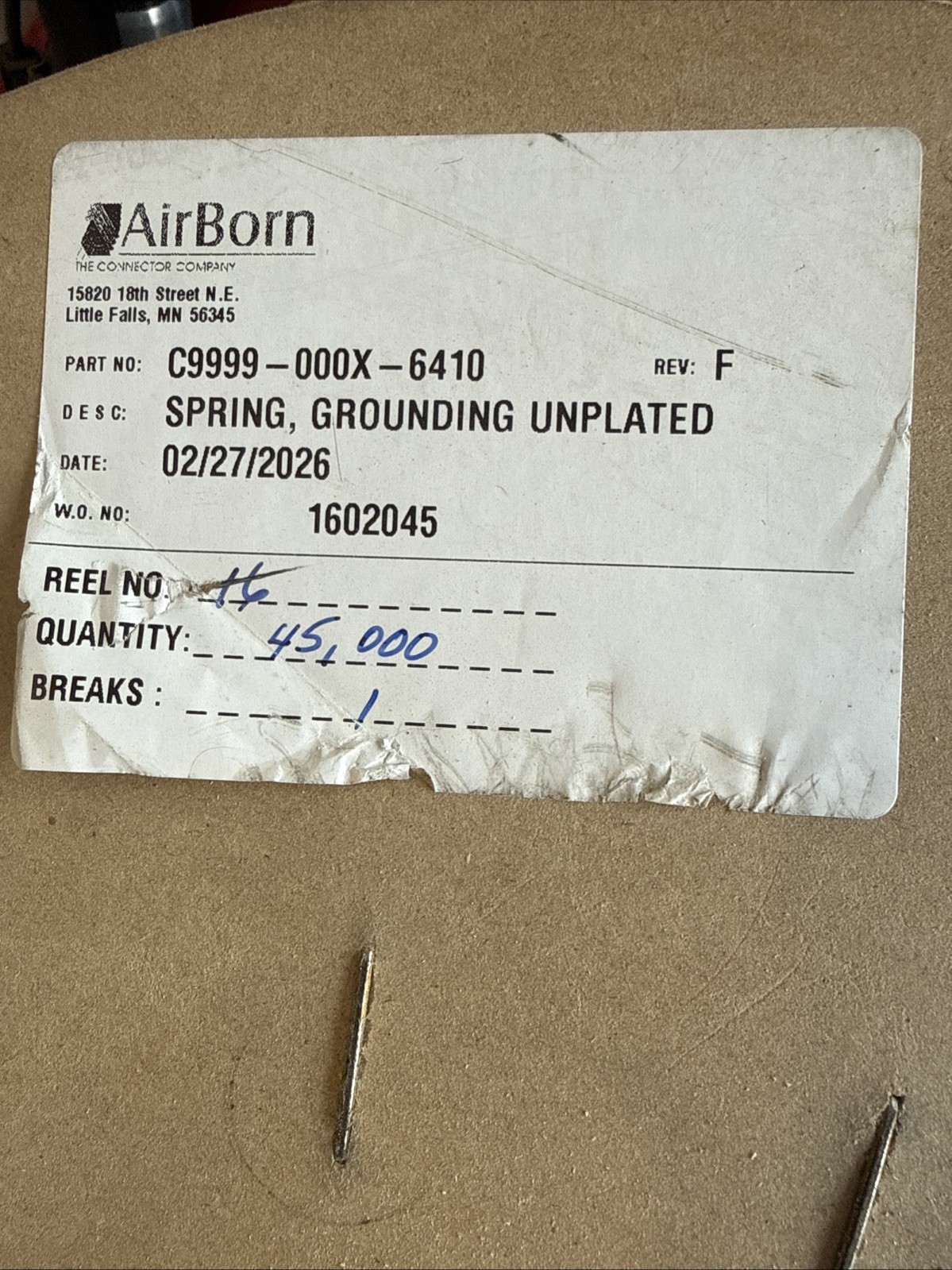AirBorn Grounding Spring Contact Strip – Bulk Reel- EMI Shielding