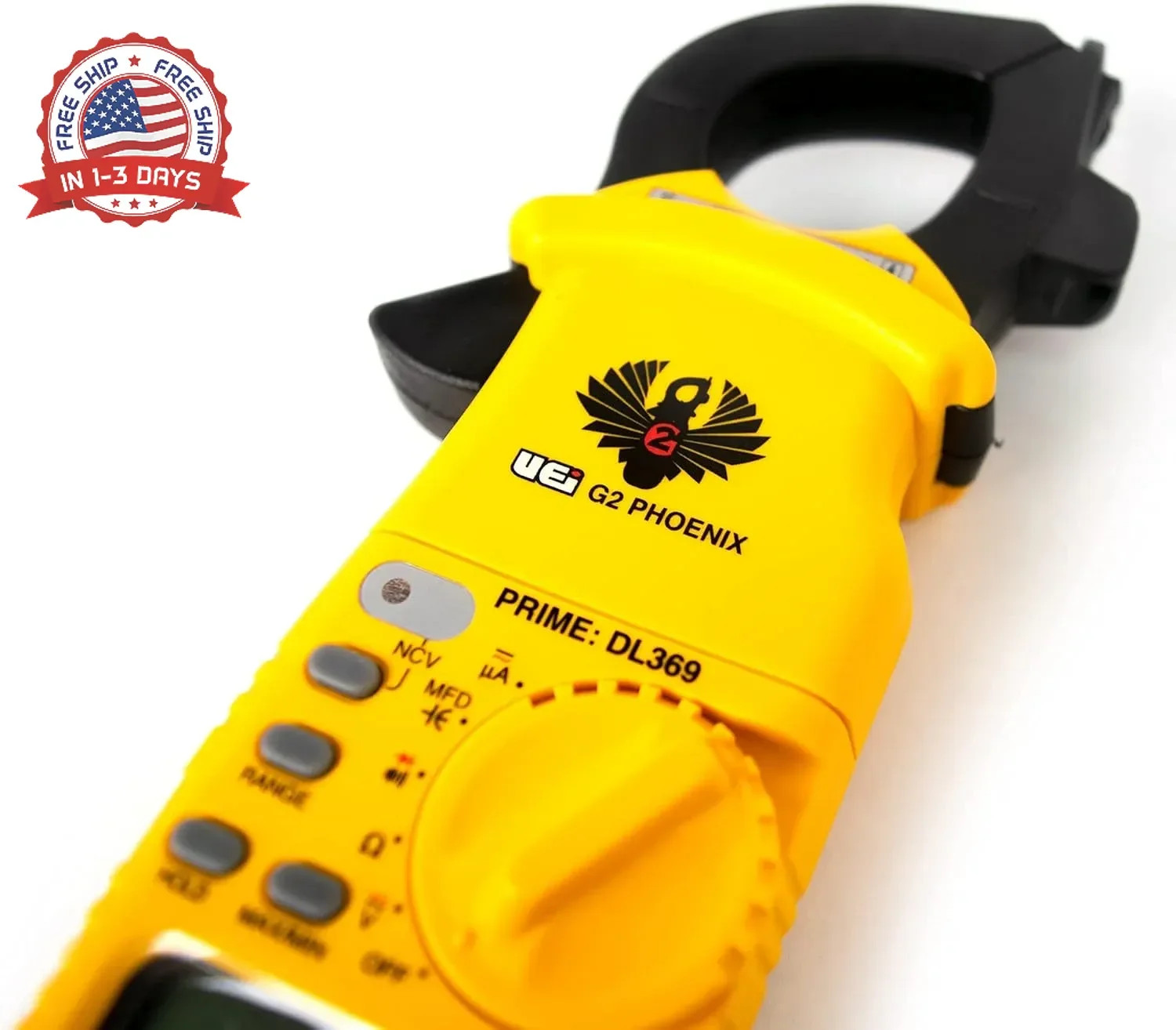 UEi DL369 Digital Clamp Meter HVAC Auto-Ranging 4000 Counts Volt Meter AC Amp Me
