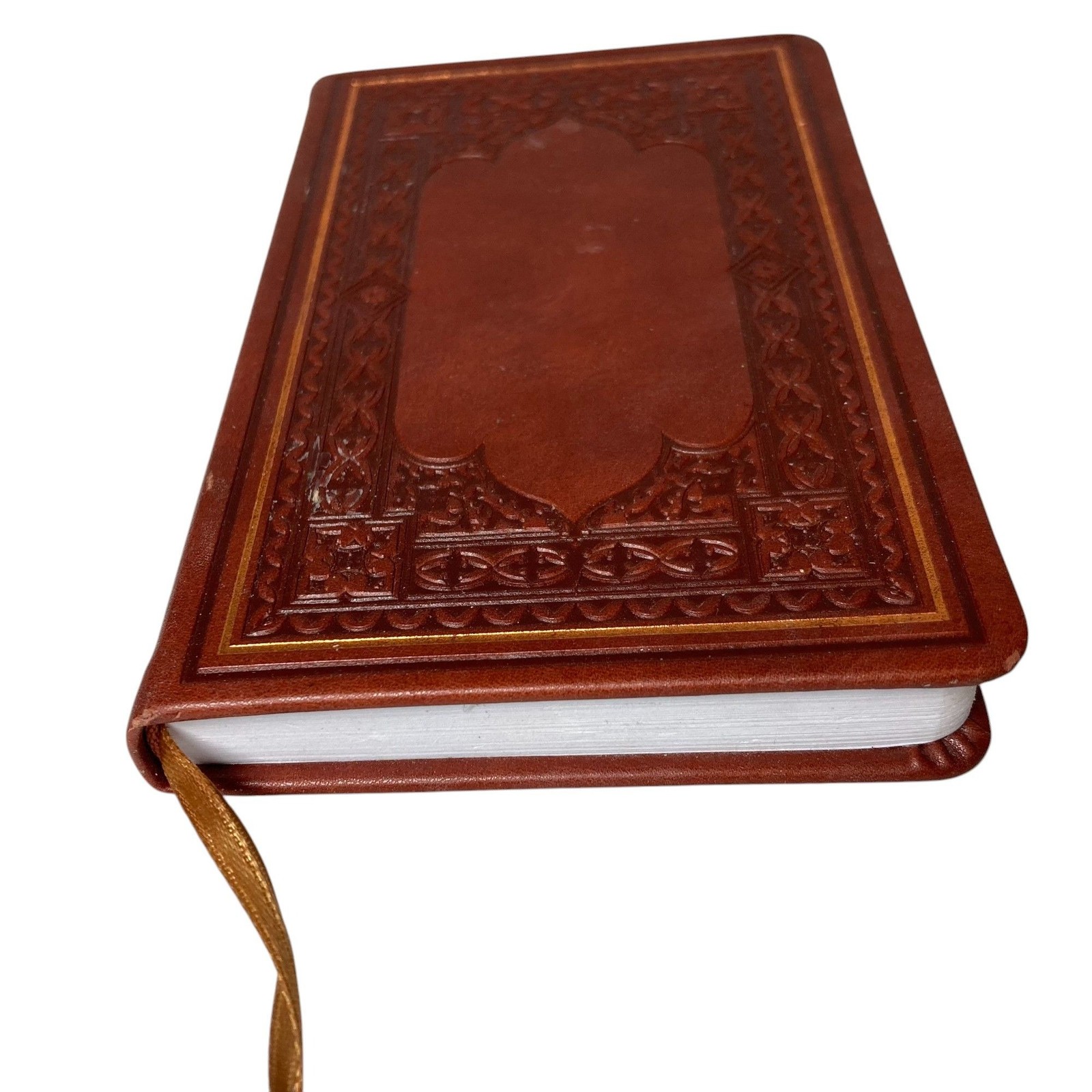 Leather Hand Tooled Journal Lot Ring Binder & Blank Book Set Academic