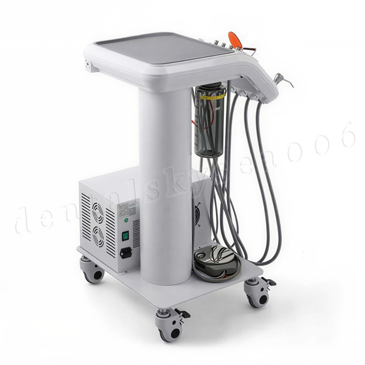 Dental mobile Delivery Unit Treatment Cart with Compressor scaler Curing Light