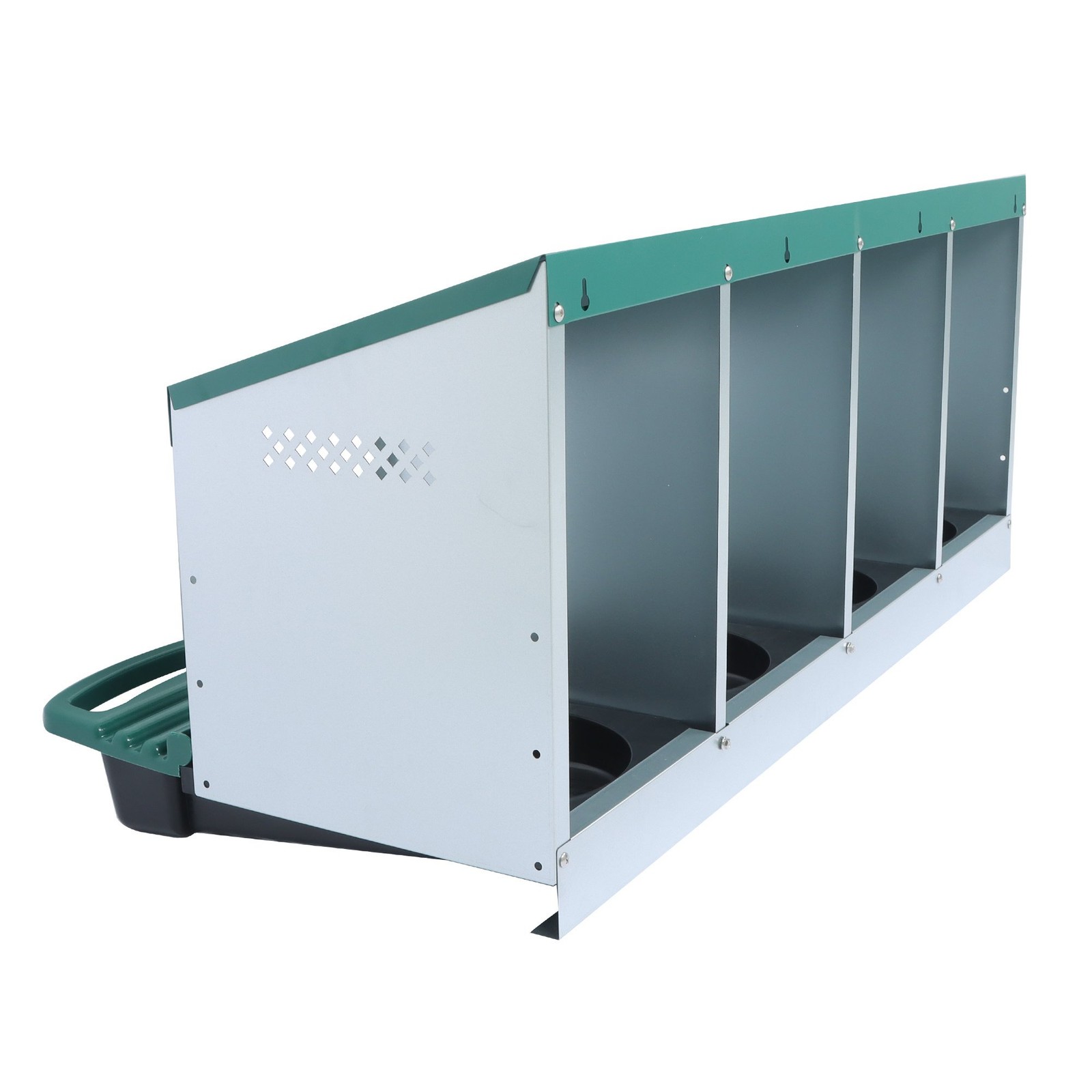 4 Holes Rollout Egg Collection Green Chicken Nest Box Hen Laying Nest Boxes Coop
