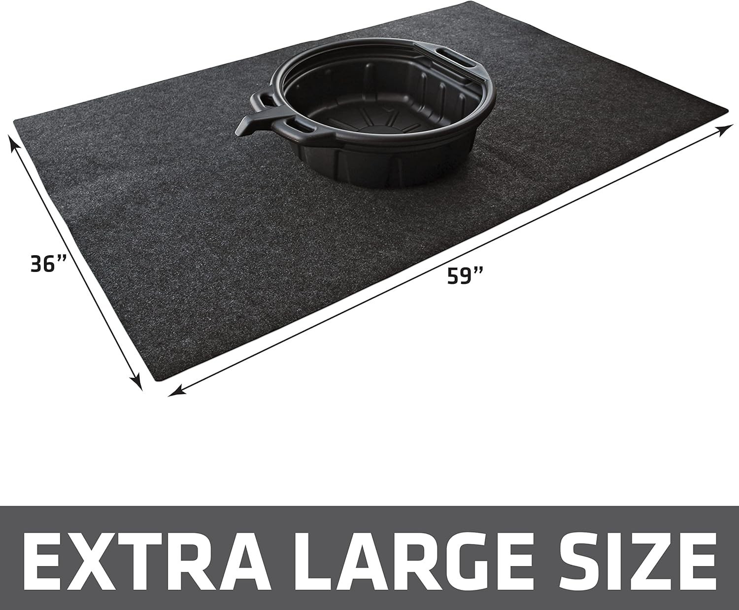 XL Oil Spill Mat 36″ x 59″, Absorbent Oil Pad, Reusable, Washable, Durable, …