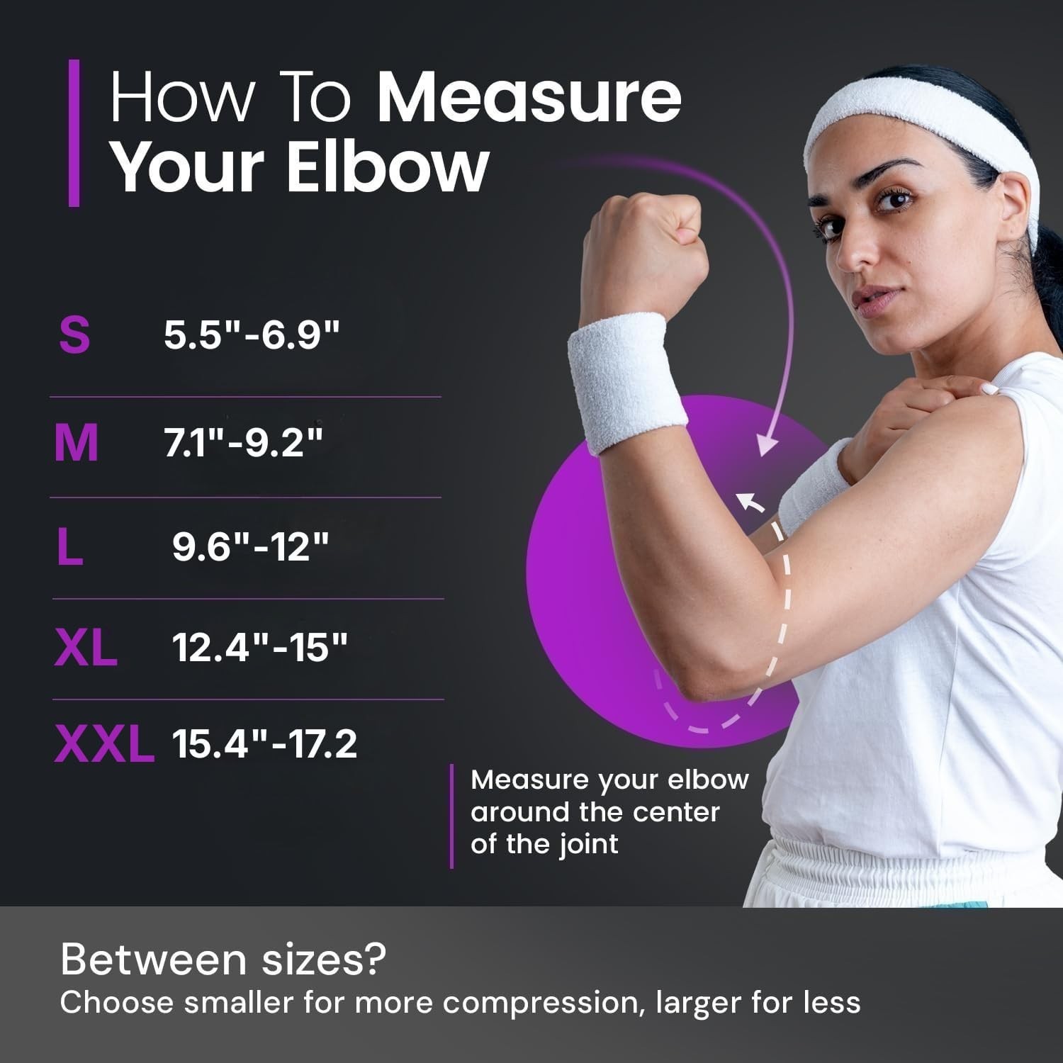 Tennis Elbow Brace for Women & Men, Fitness and Everyday Use (Large)