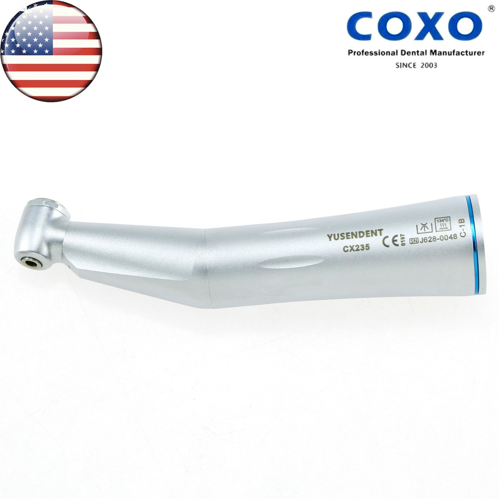 US COXO Dental Low Speed Handpiece Contra Angle Inner Water Air Motor 2/4 Holes
