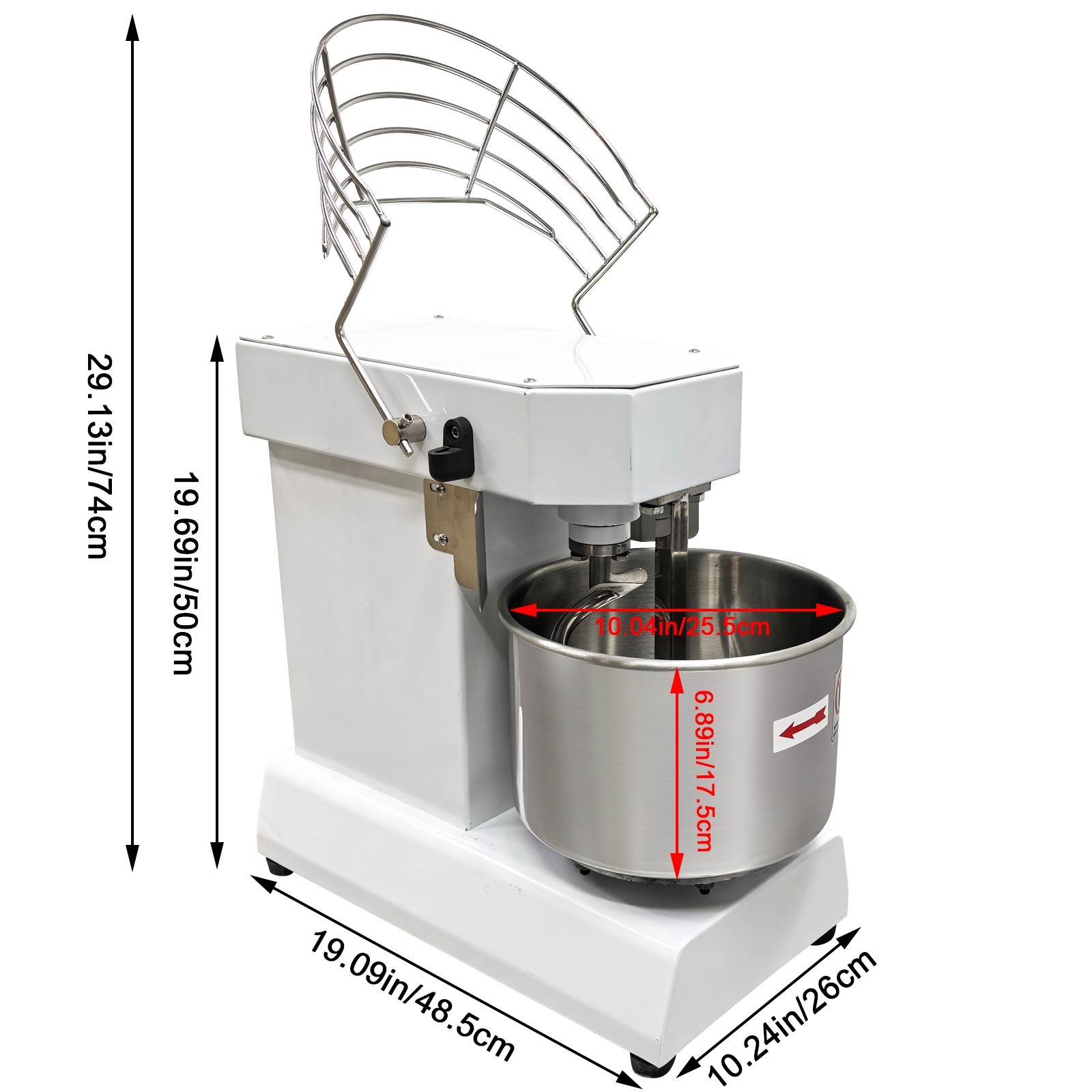 Commercial 10L Dual Speed Dual Action Dough Mixer 110V Microcomputer Control