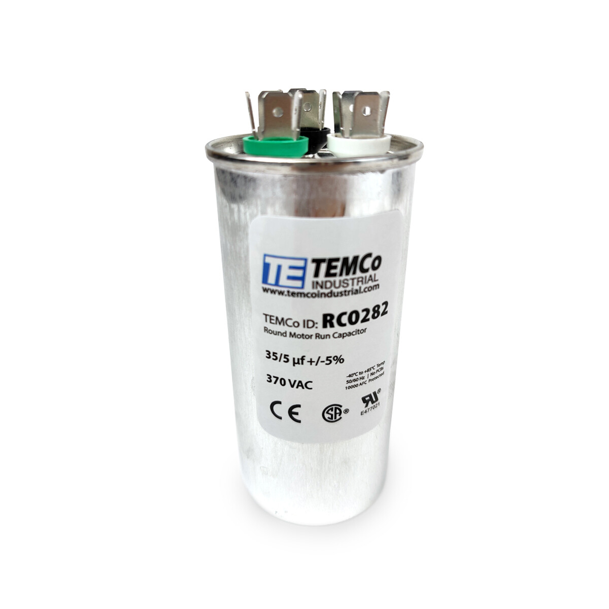 TEMCo 35+5 uf/MFD 370 VAC volts Round Dual Run Capacitor 50/60 Hz -Lot-1