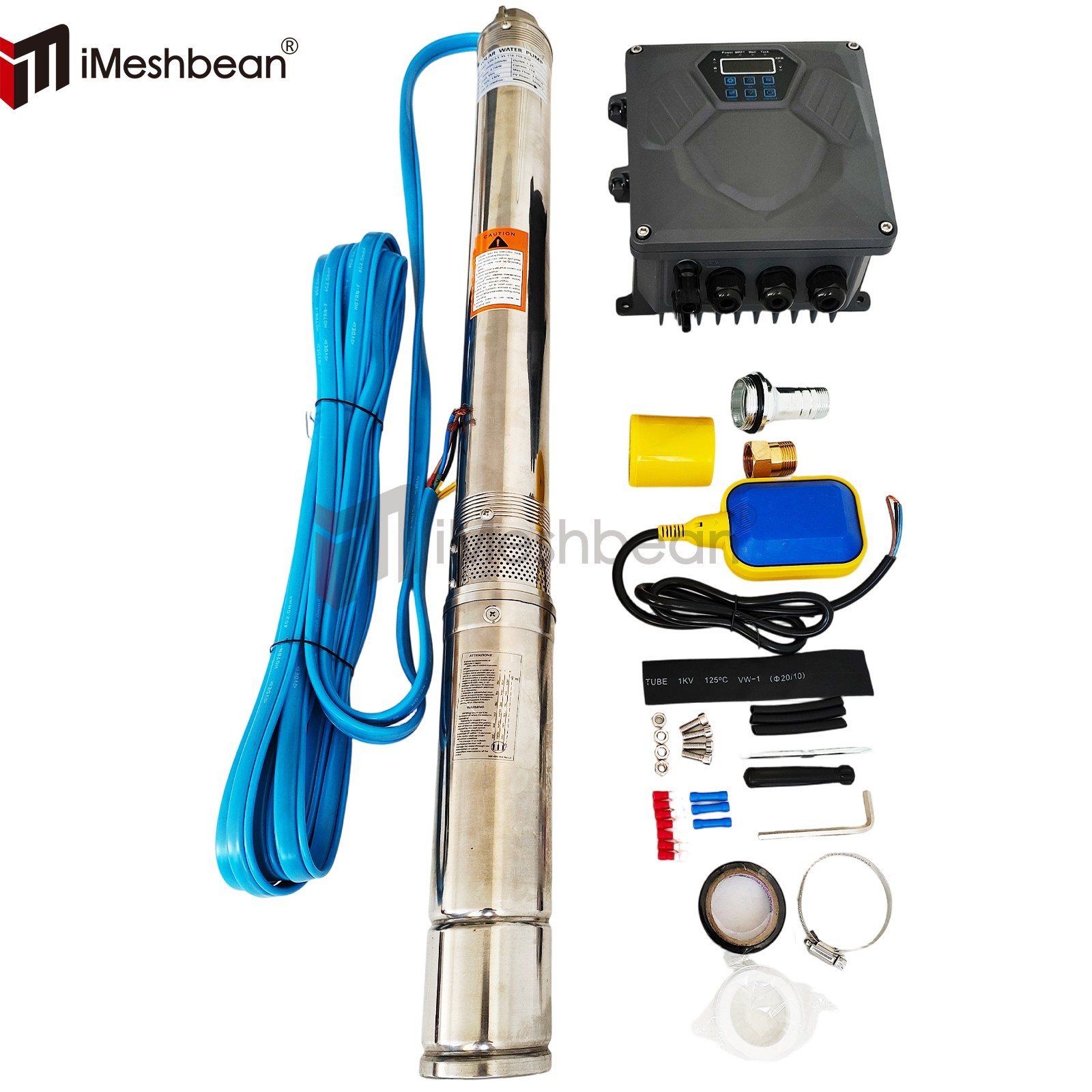 3″ AC110V/DC220V Solar Powered Bore Well Water Pump 1HP Submersible Hybrid Deep
