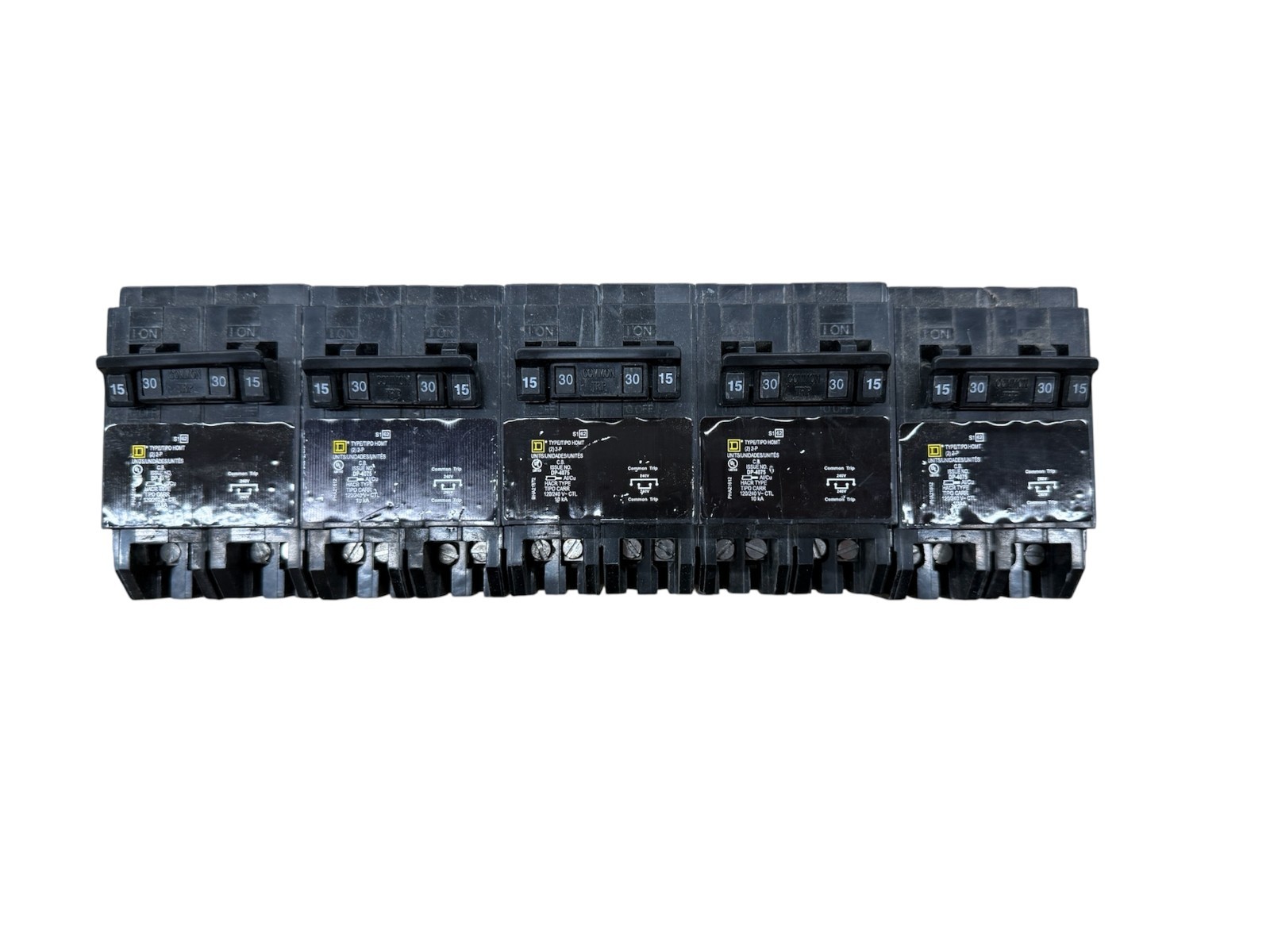 5 PCS Square D Homeline HOMT215230 Quad Breaker Two 1-Pole 15A One 2-Pole 30A