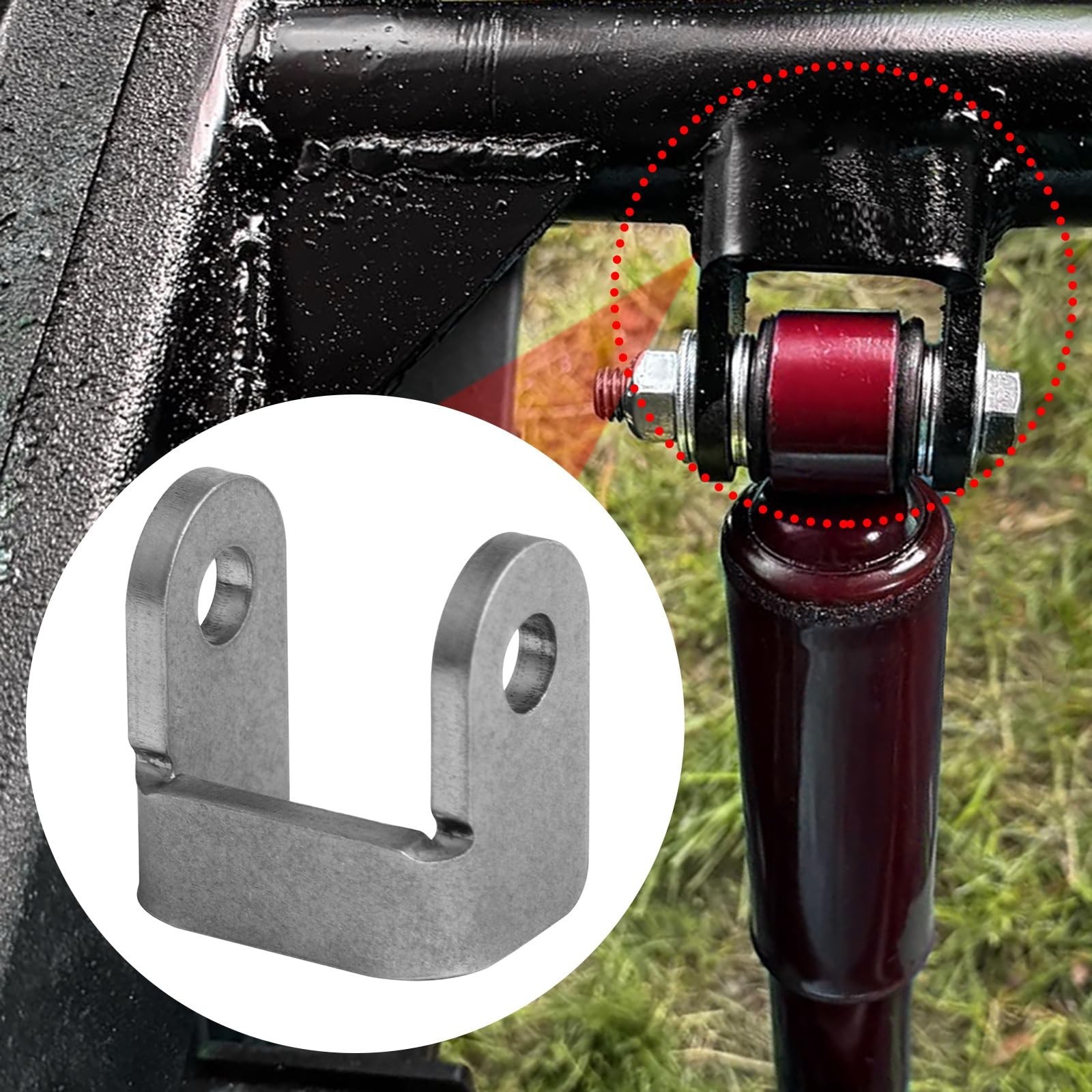 4 Pack Shock Mount Bracket, Heavy Duty Weld On Bracket for 1-1/2″ Truck Axle …
