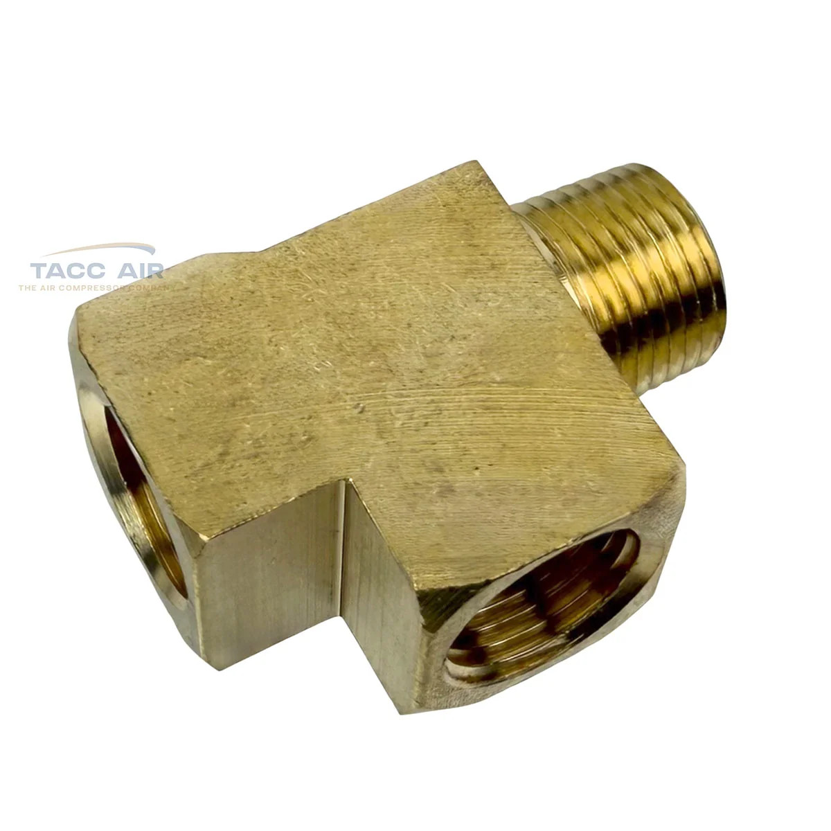 3/8″ NPT Solid Brass Branch Tee Fitting 3 Way With 2 Female And 1 Male Thread