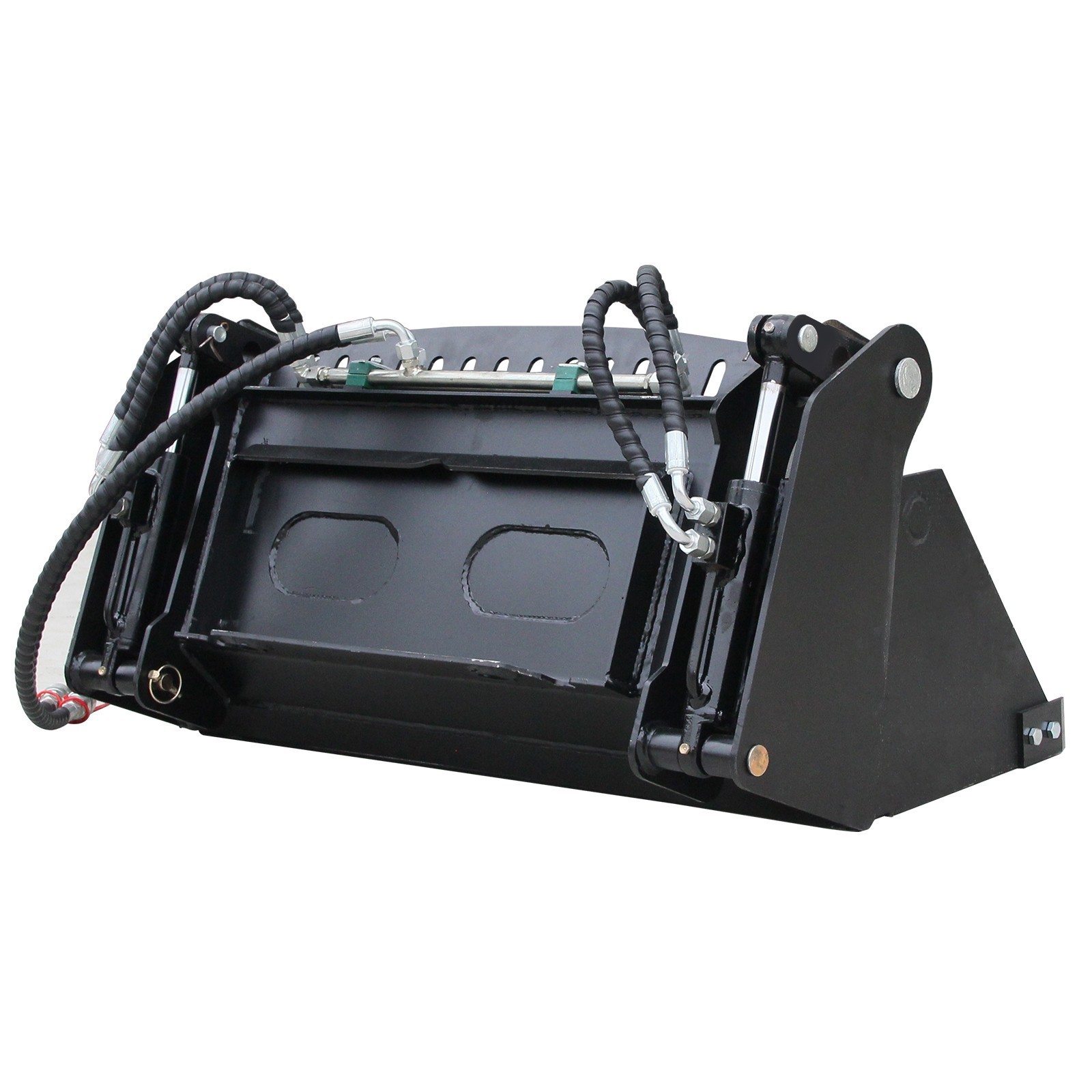 FREE SHIPPING 4-in-1 Combination Hydraulic Bucket Fits Mini Skid Steer Loader