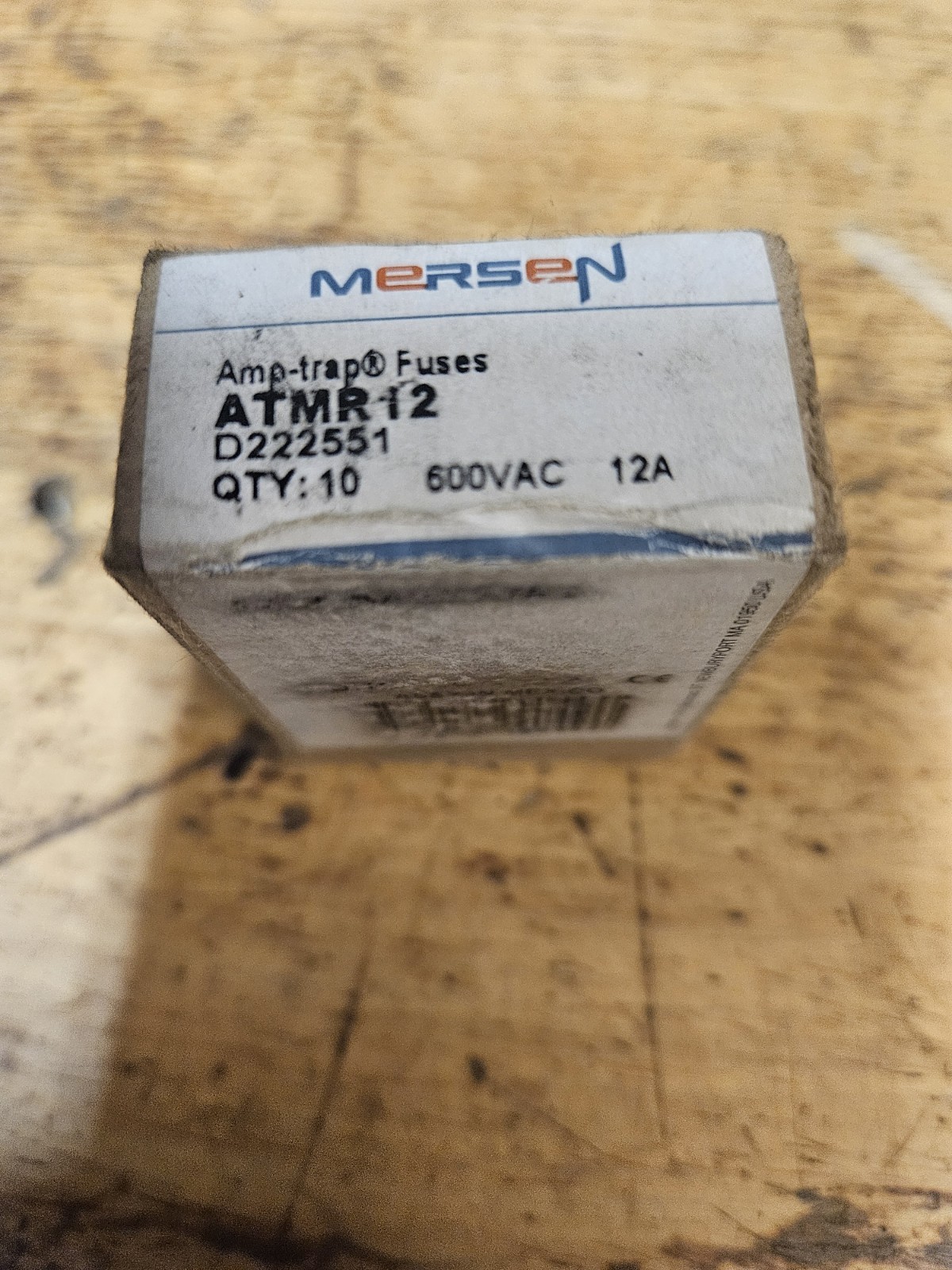 ATMR12Amp-trap® Fuse – 12 A, 600V AC, Fast Acting / Current Limiting, New 10 Ct