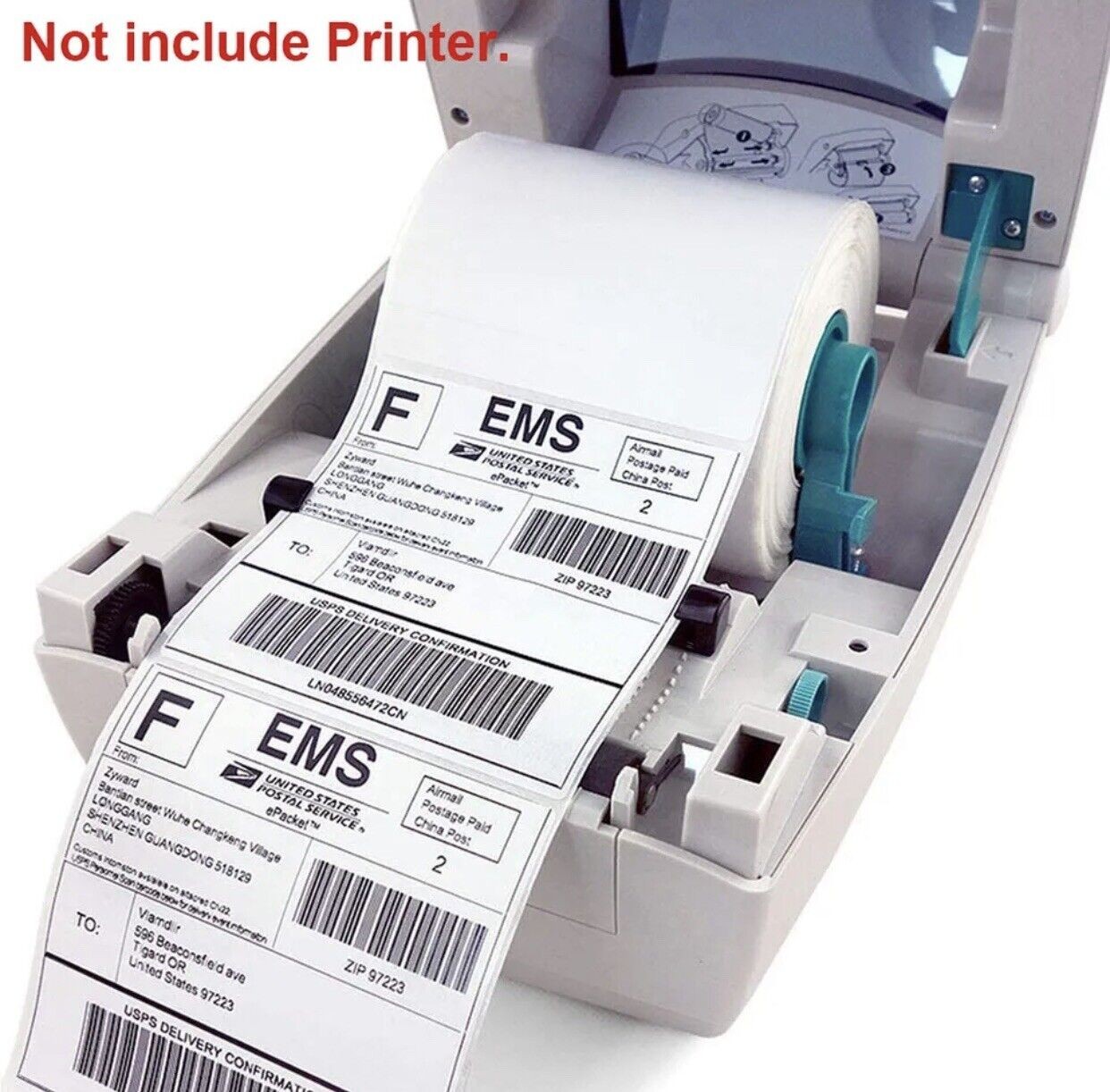 6 Rolls 4×6 Direct Thermal Shipping Labels 250/Roll for Zebra GK420d GK420t