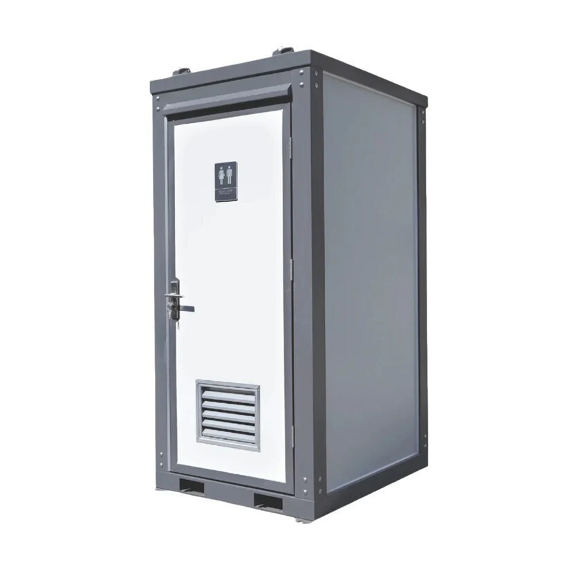 Bastone Portable Restroom w/ Sink, Flush Toilet & Vent Fan for Outdoor Use
