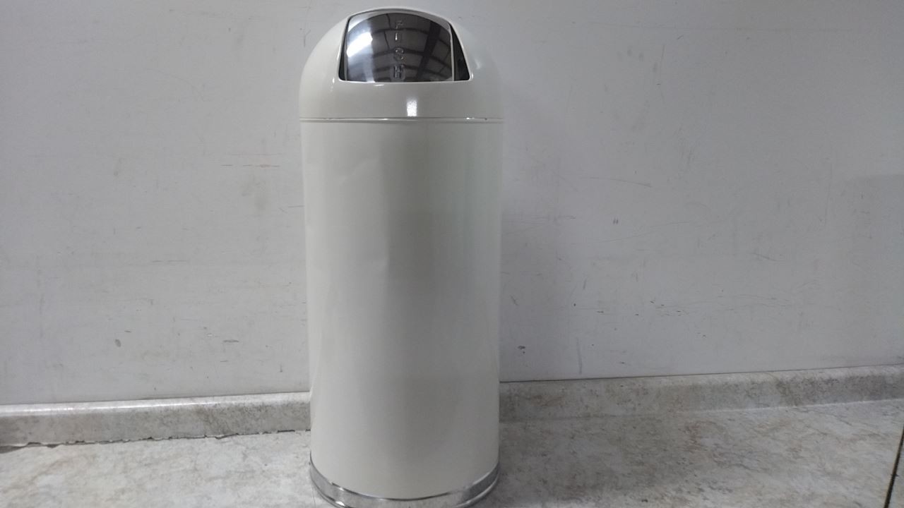 Tough Guy 4PGG1 15 Gal Cap White Steel Fire-Resistant Trash Can