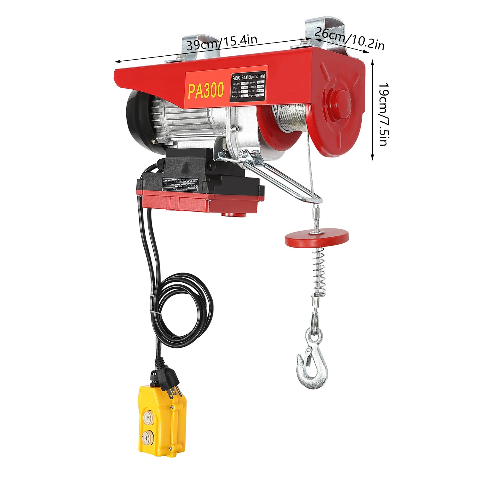 2-In-1 Hoist Warehouses Electric Single/Double Slings Electric Lift Winch 660lbs