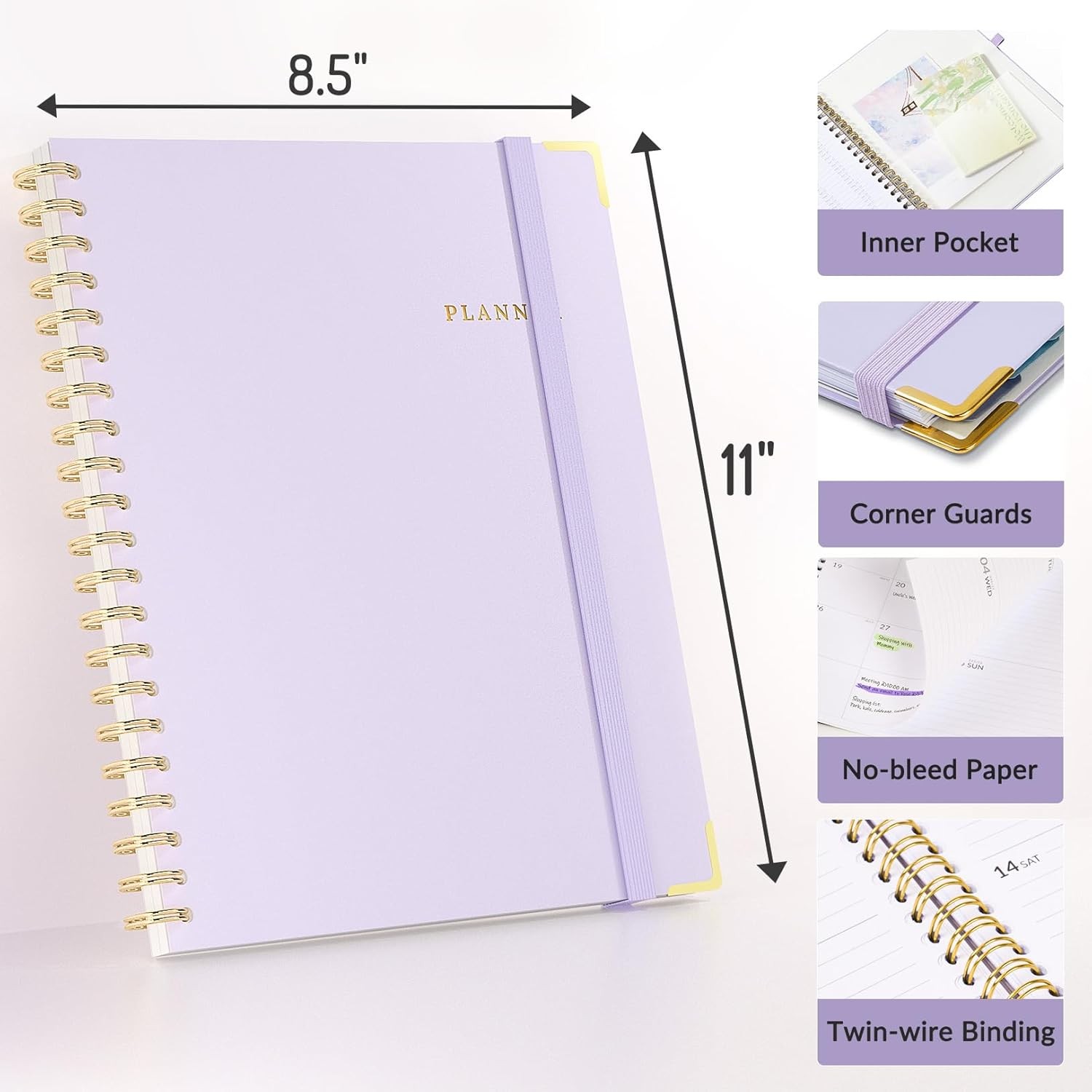 2026 Planner, Forvencer Calendar Planner Weekly and Monthly, Jan 2026-Dec 2026,