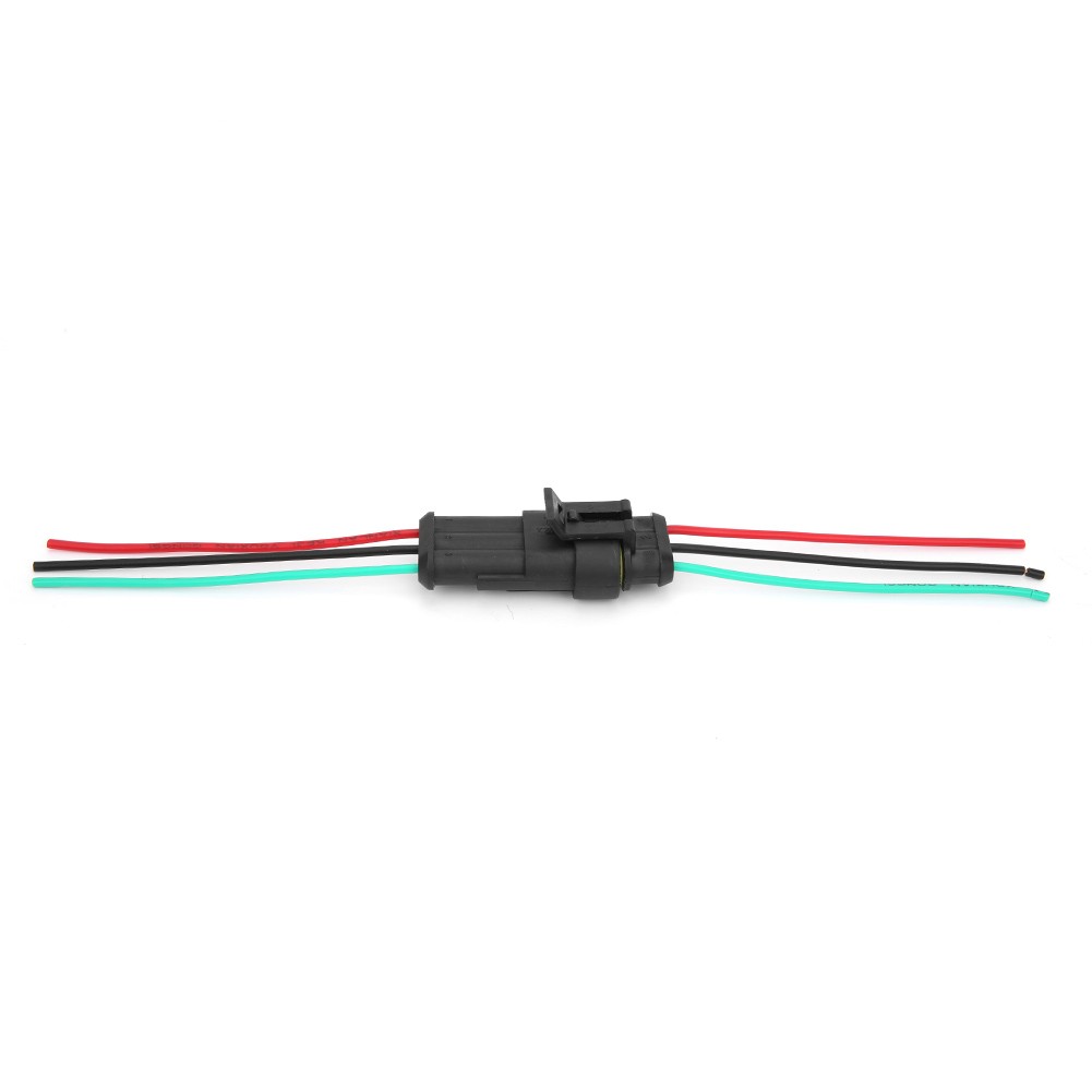 5 Sets 1/2/3 Pin Car Electrical Connector Plug With Wire Cable 3P