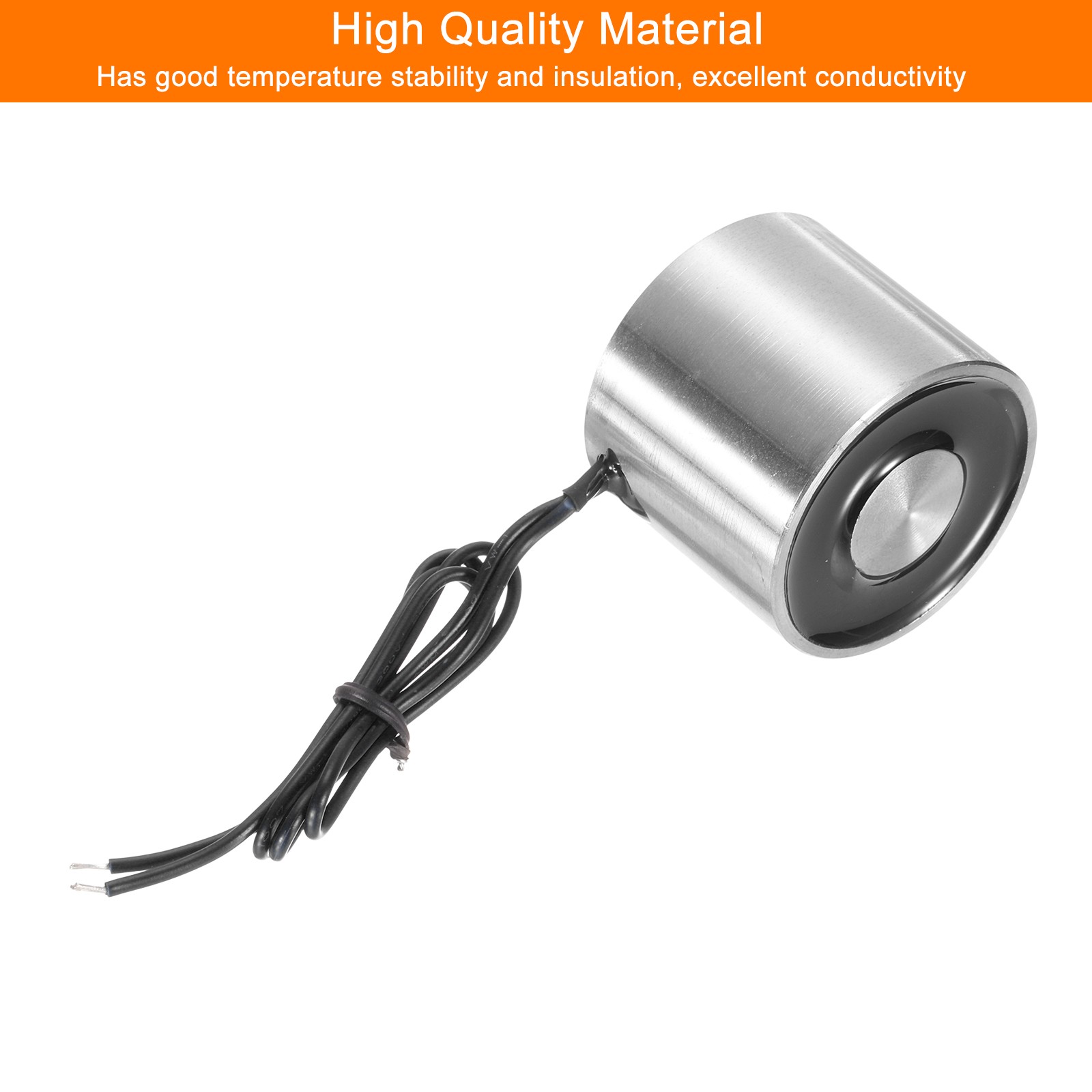 Round Solenoid Electromagnet DC 24V 300N 66LB/30Kg Electric Magnet