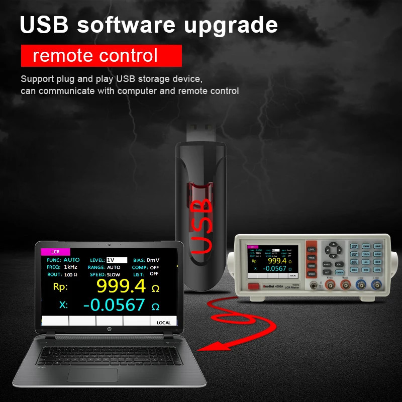 Digital LCR Meter Capacitance Resistance Impedance Inductance Measure Instrument