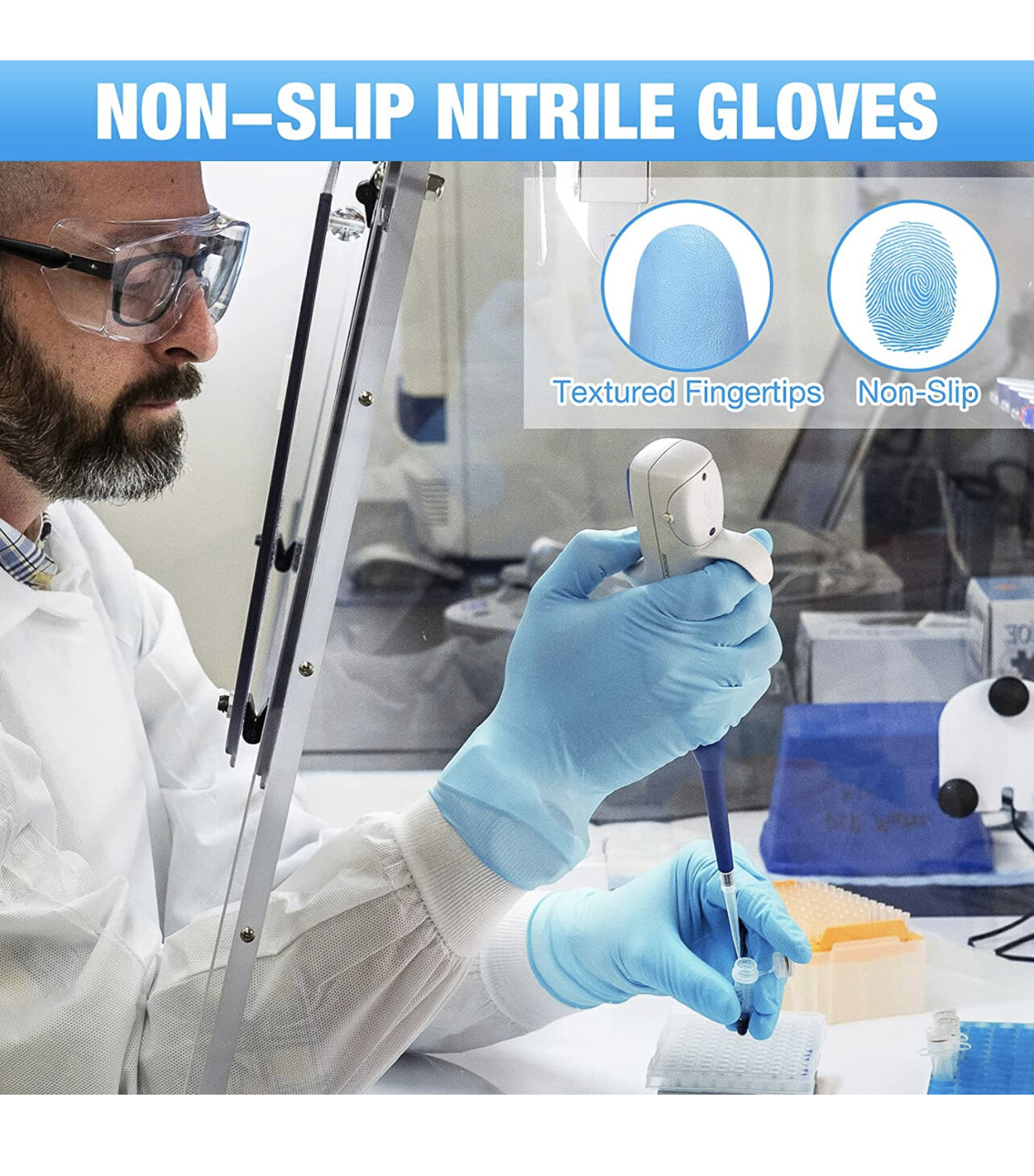 Nitrile Gloves1000 Count Disposable Exam MediumGloves 10 boxes (100 gloves each)