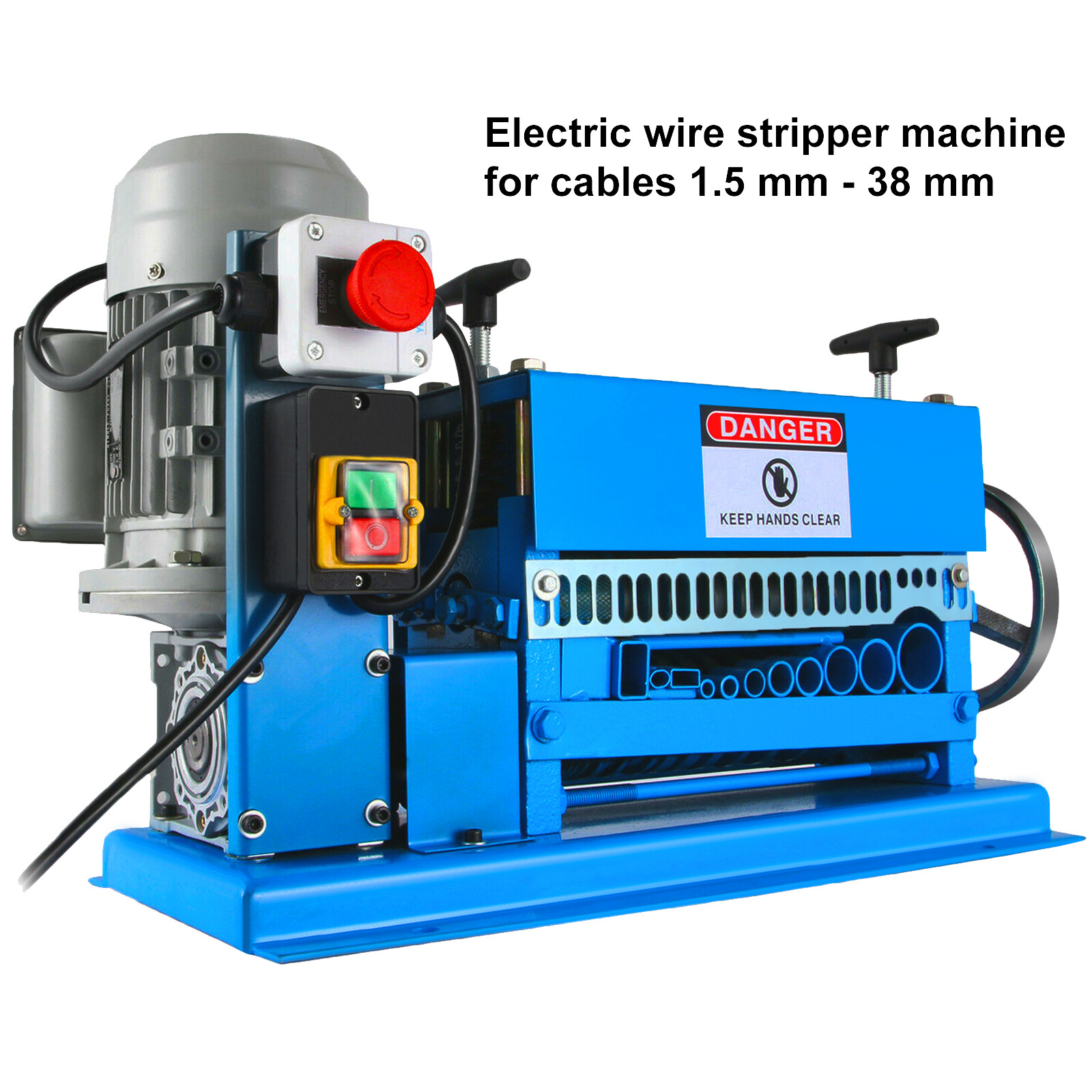 Powered Electric Wire Stripping Machine 15M/MIN 370W 10 Blades Comercial Wire