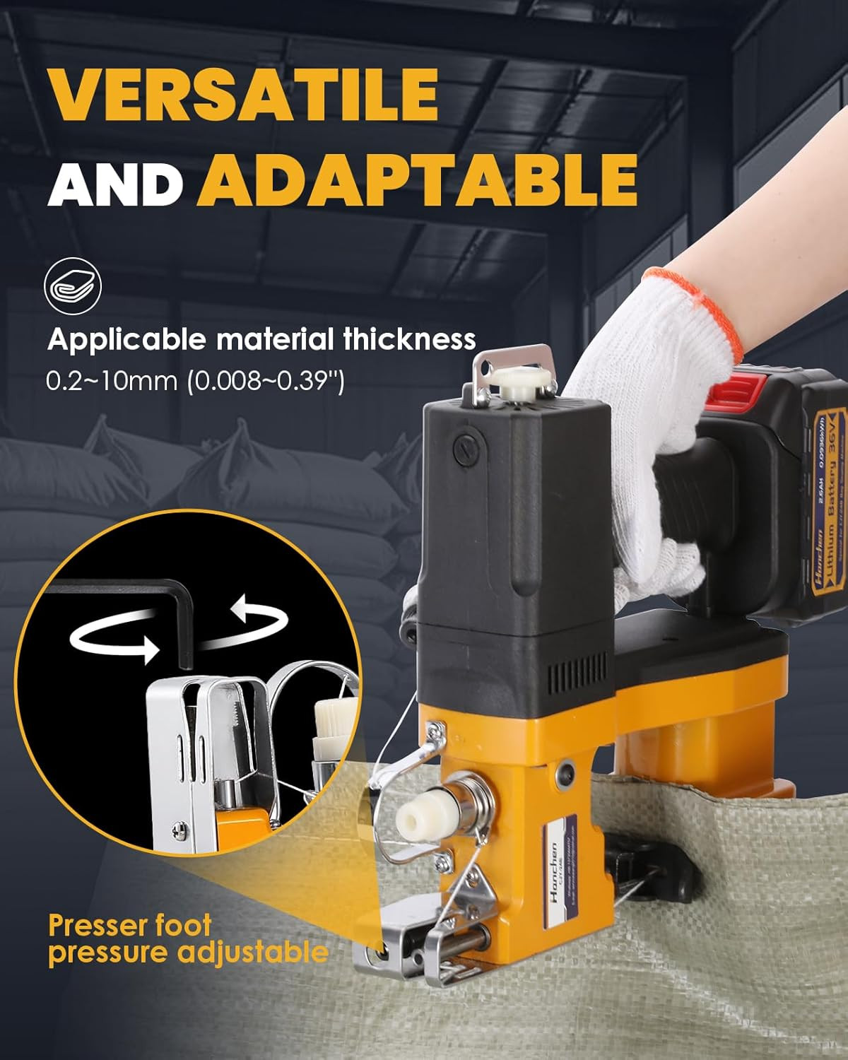 Cordless Bag Sewing Machine Battery Powered Bag Sealing Machine High Speed Bag C