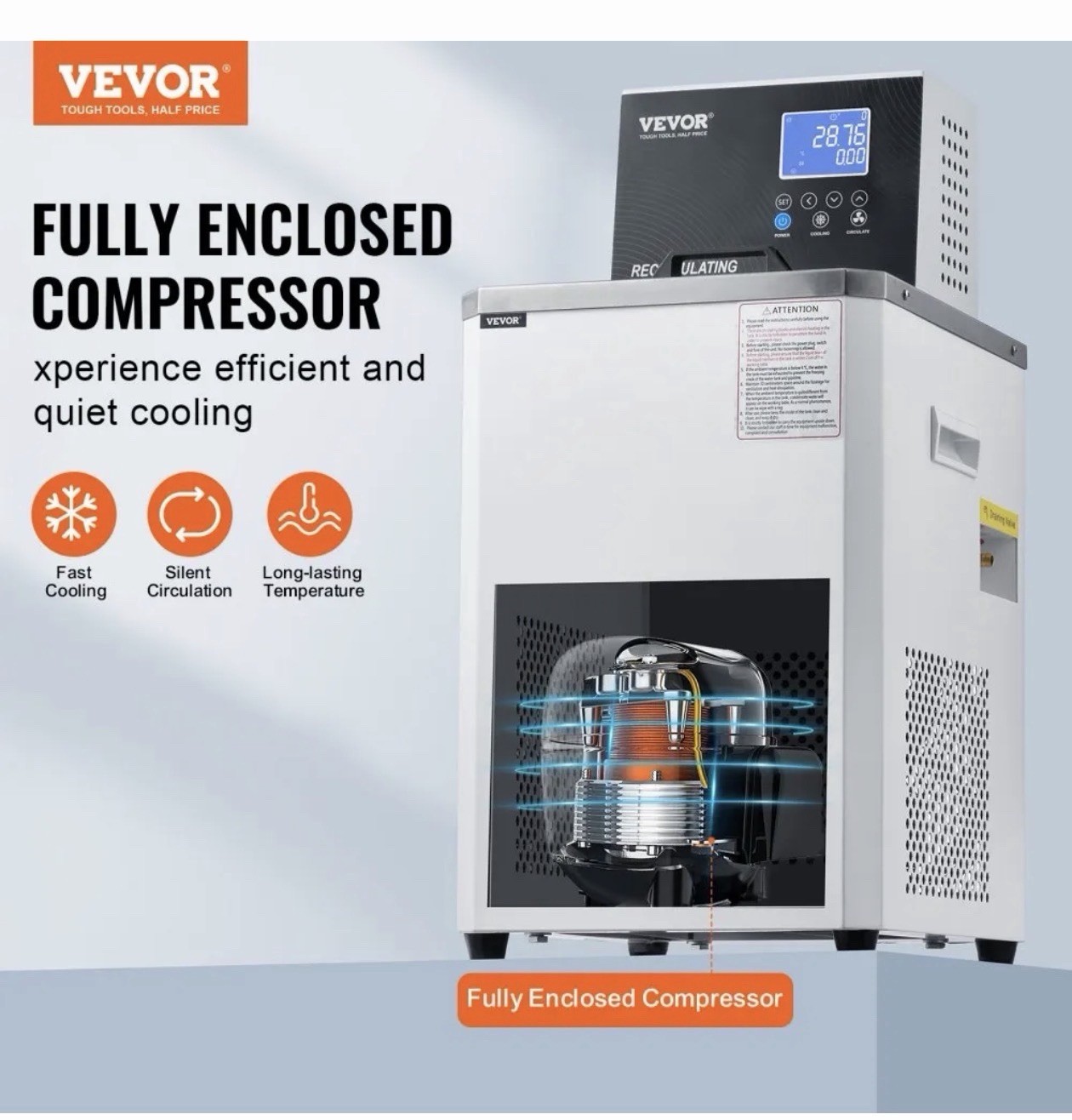 -5℃~100℃ 6L Laboratory Recirculating Chiller Heating And Cooling Circulator Bath