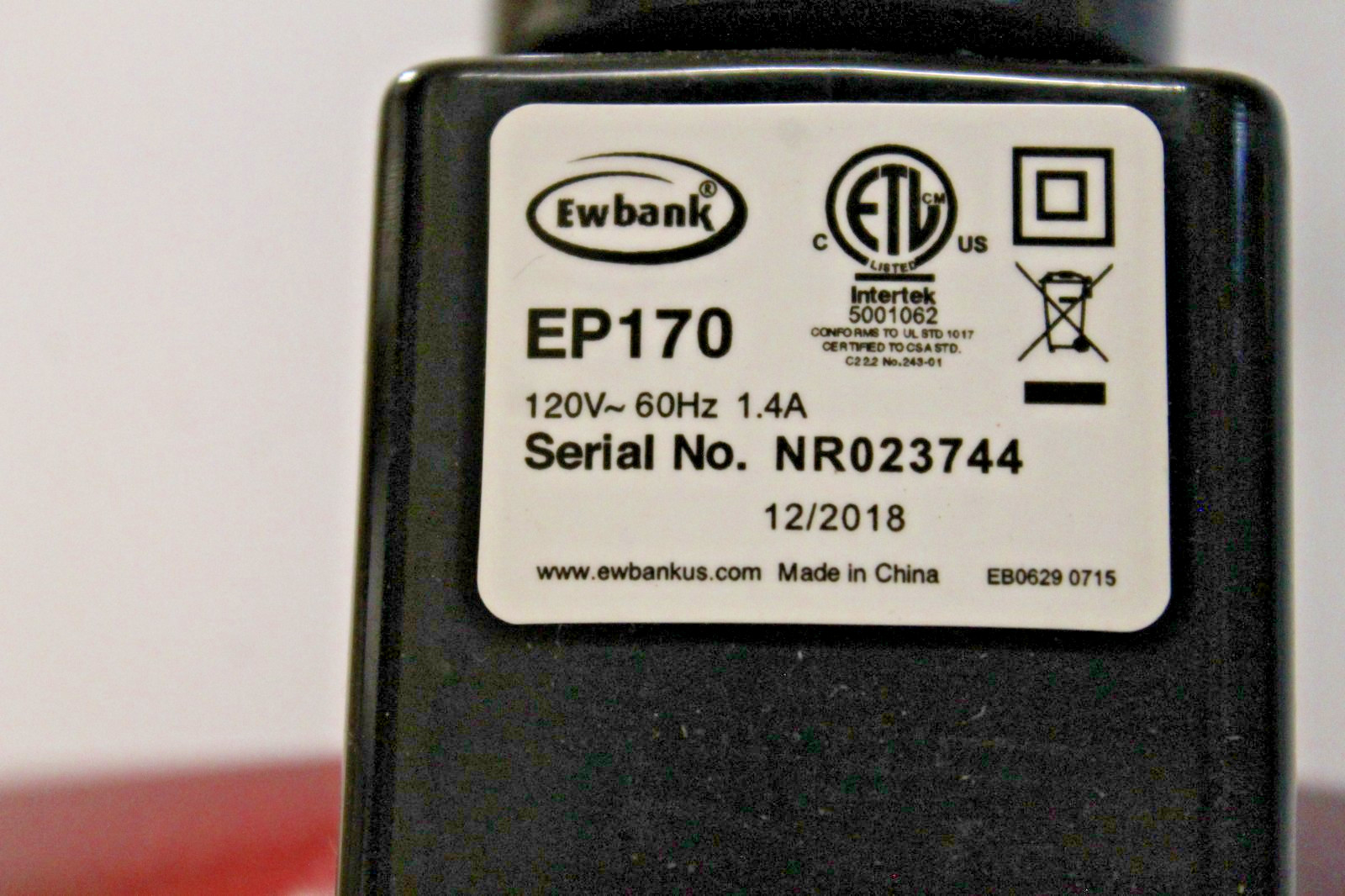 Ewbank EP170 Hard Floor Cleaner and Polisher 1 -Speed Floor Scrubber