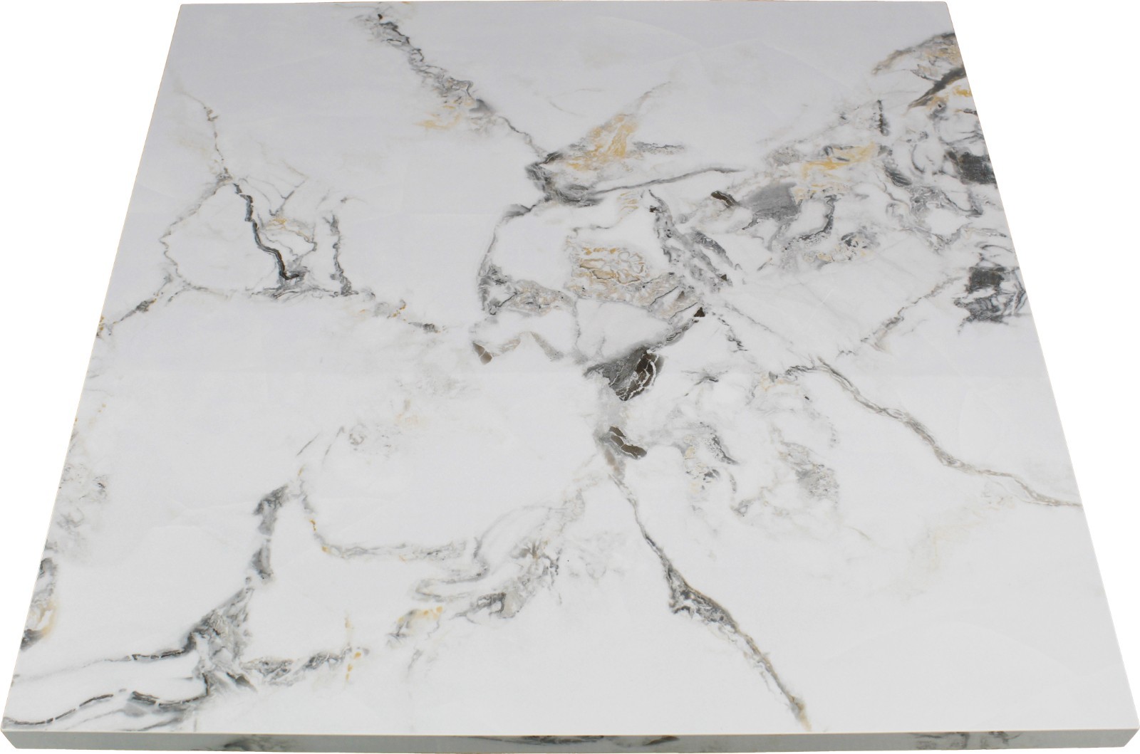 30″x30″ White Calacatta Sintered Stone Restaurant Table Top – Brand New In Box
