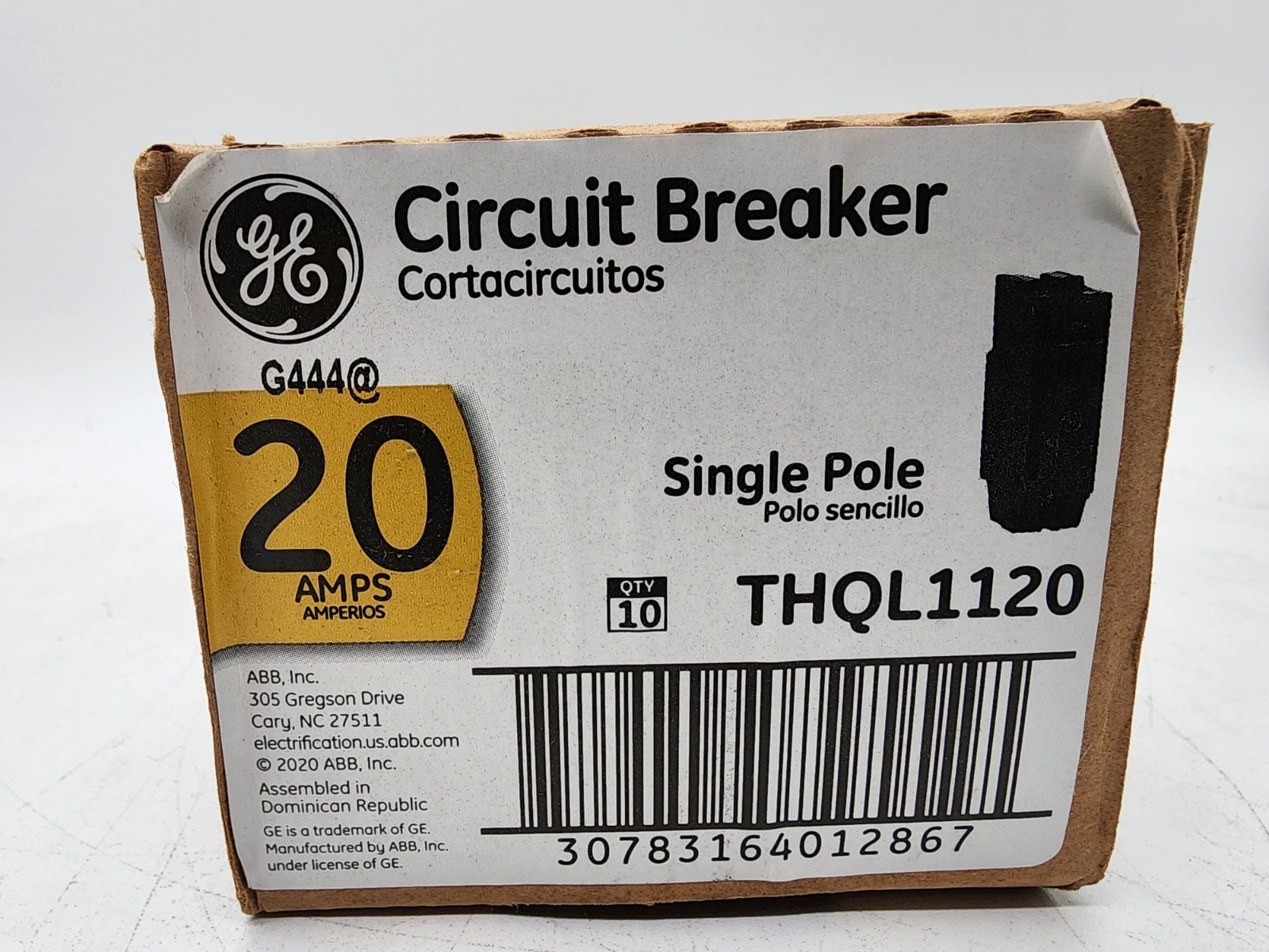 GE THQL1120 20 Amp Single Pole Circuit Breaker 120/240V Plug-In QTY 10 New
