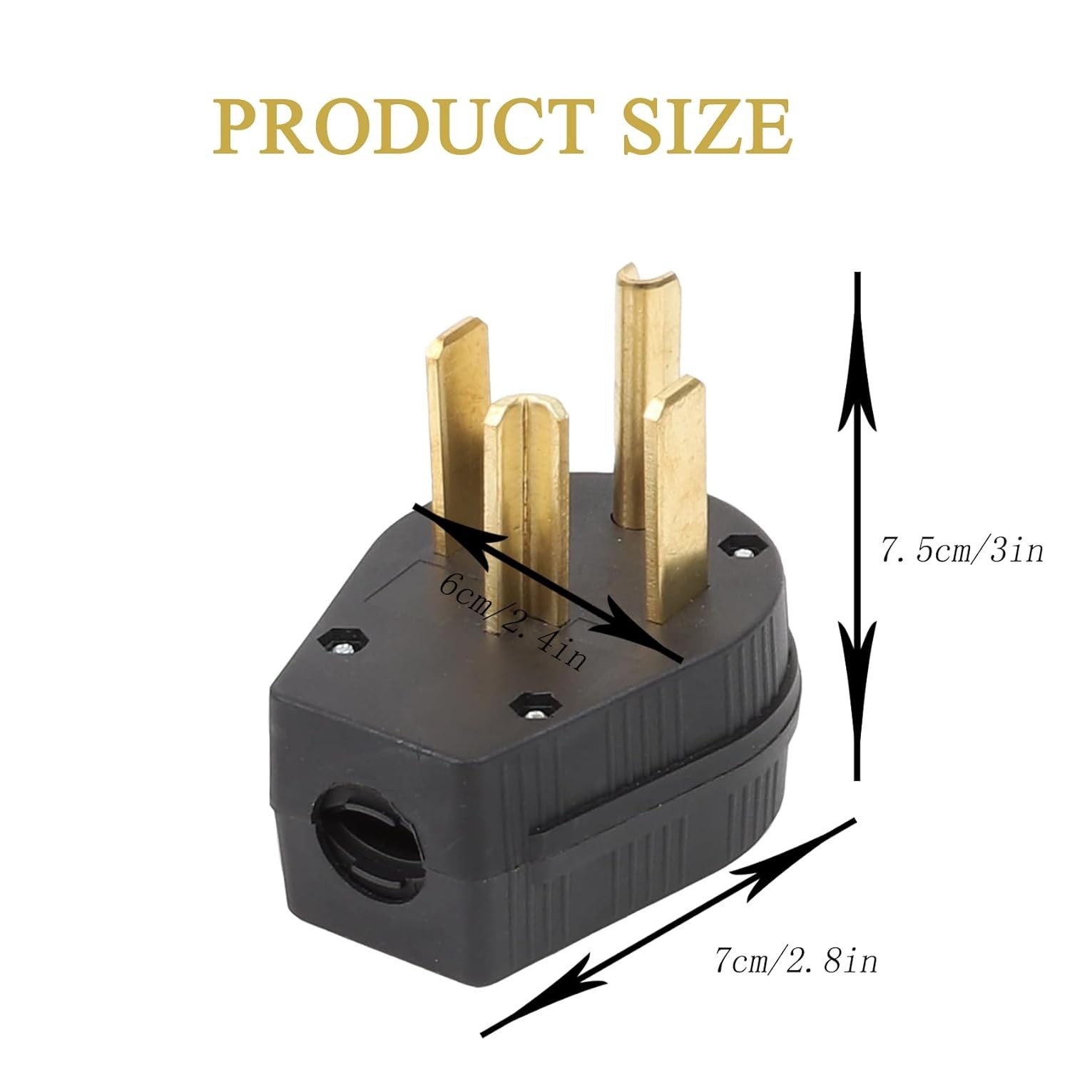 Nema 14-30P Plug 125/250 Volt Plug with 3 Pole 4 Wire Heavy Duty Spec Industrial