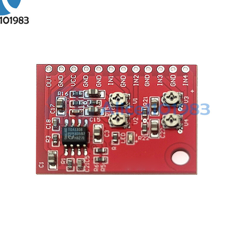 NE5532 DC6-12V / TDA1308 DC3-6V Mono 4 Channel Input Audio Mixing Board Module